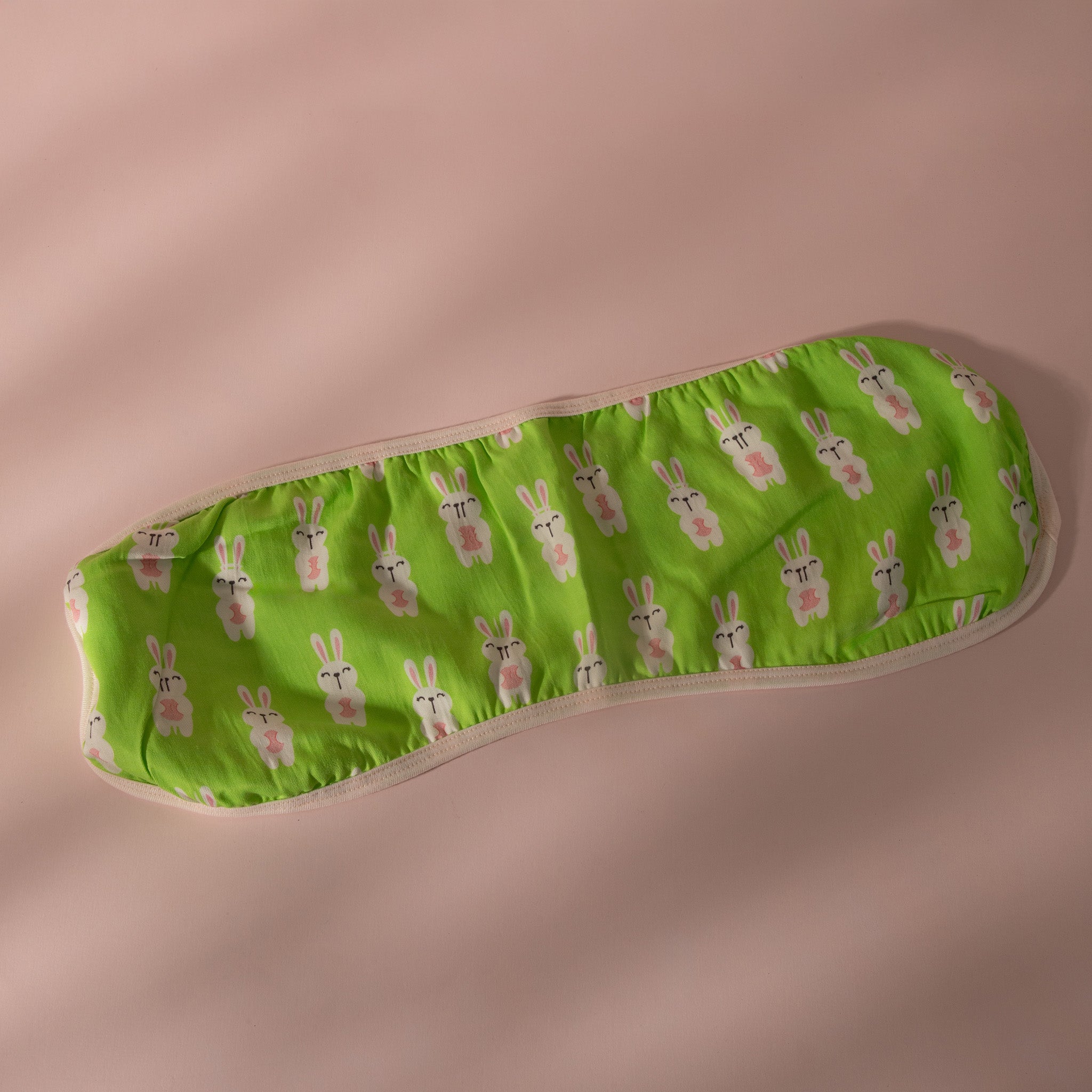 Bunny Print Organic Bamboo Satin Terry Burp Cloth for Baby Feeding