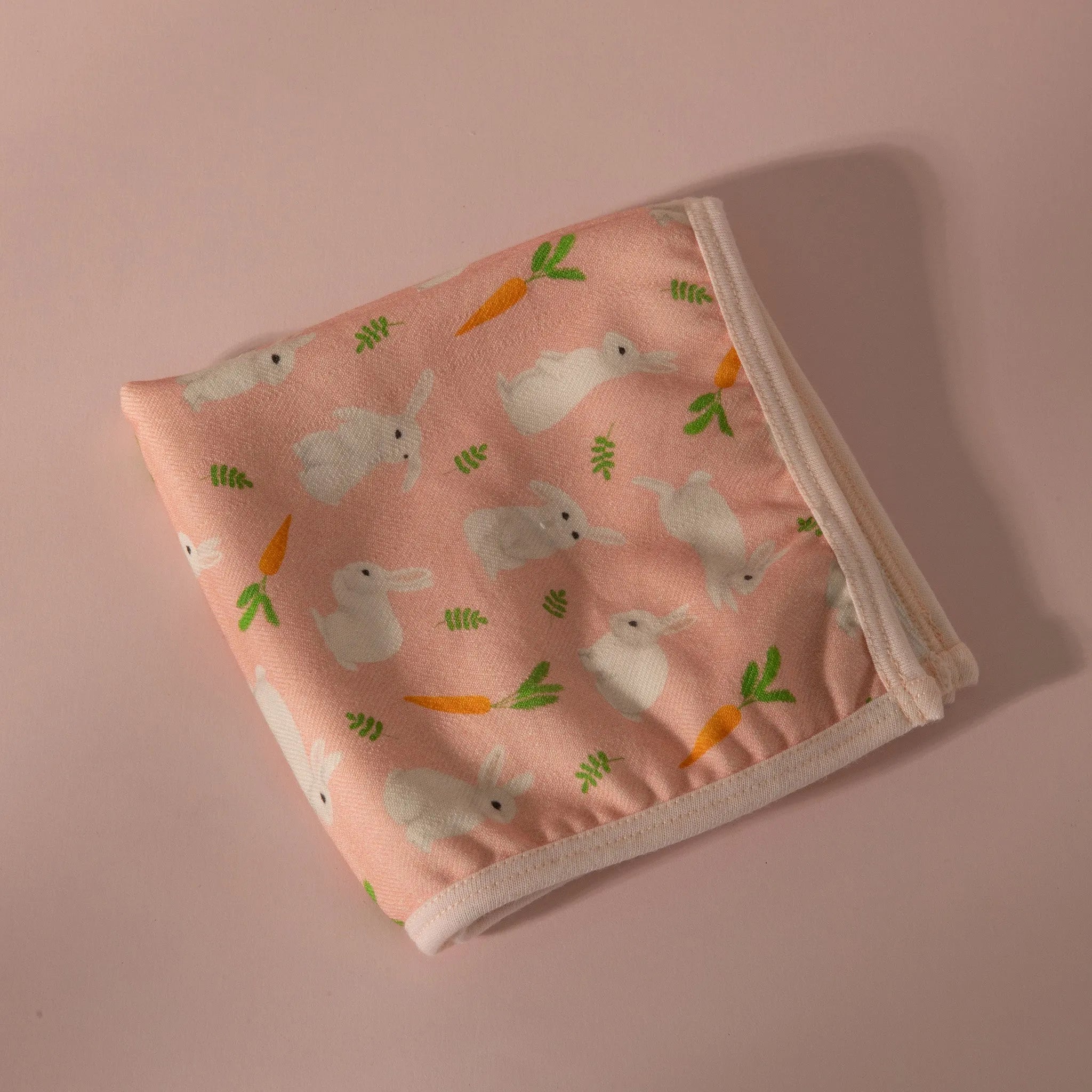 Bunny Peaches  Organic Bamboo Terry Face Towel