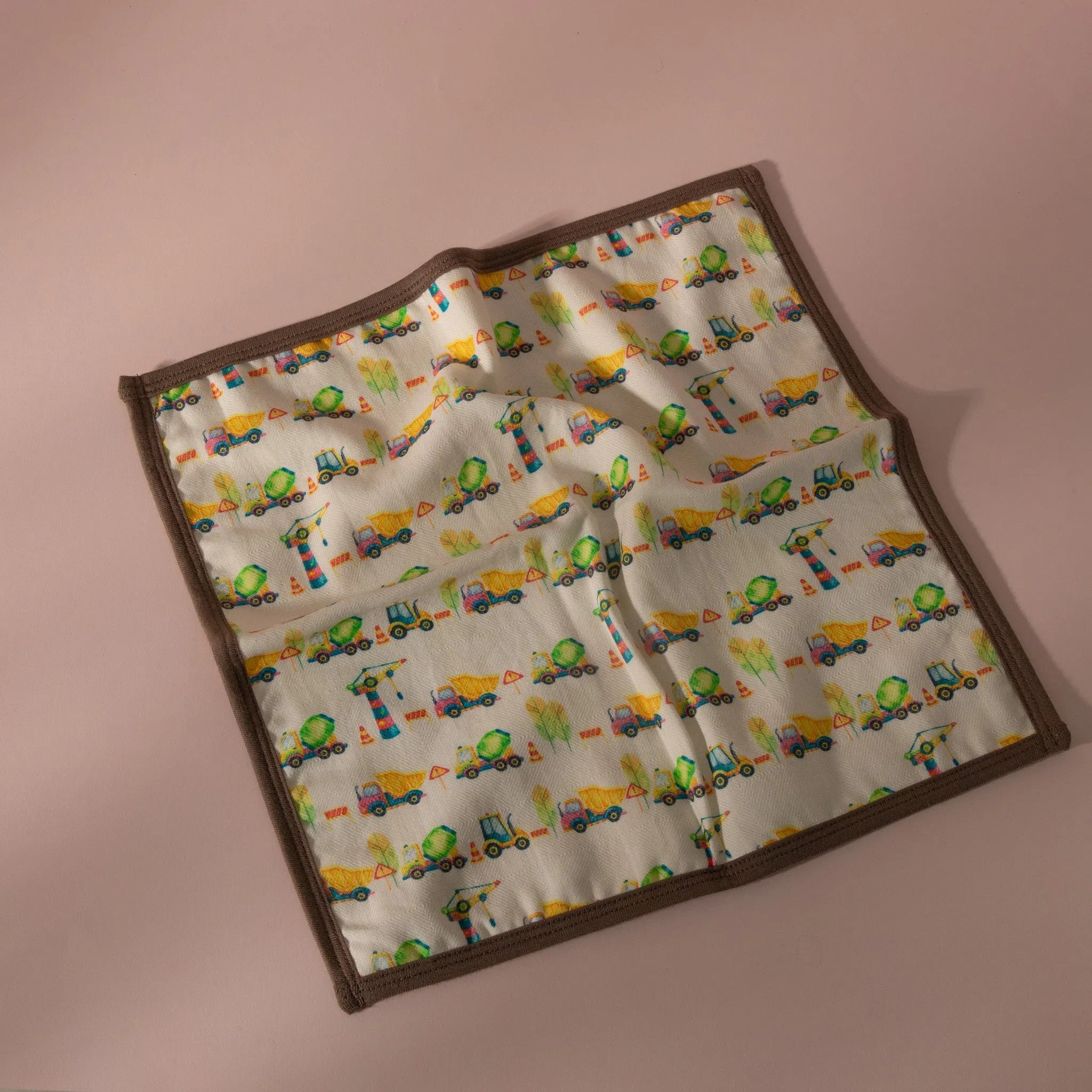 Tiny Truck Tales Organic Bamboo Terry Face Towel