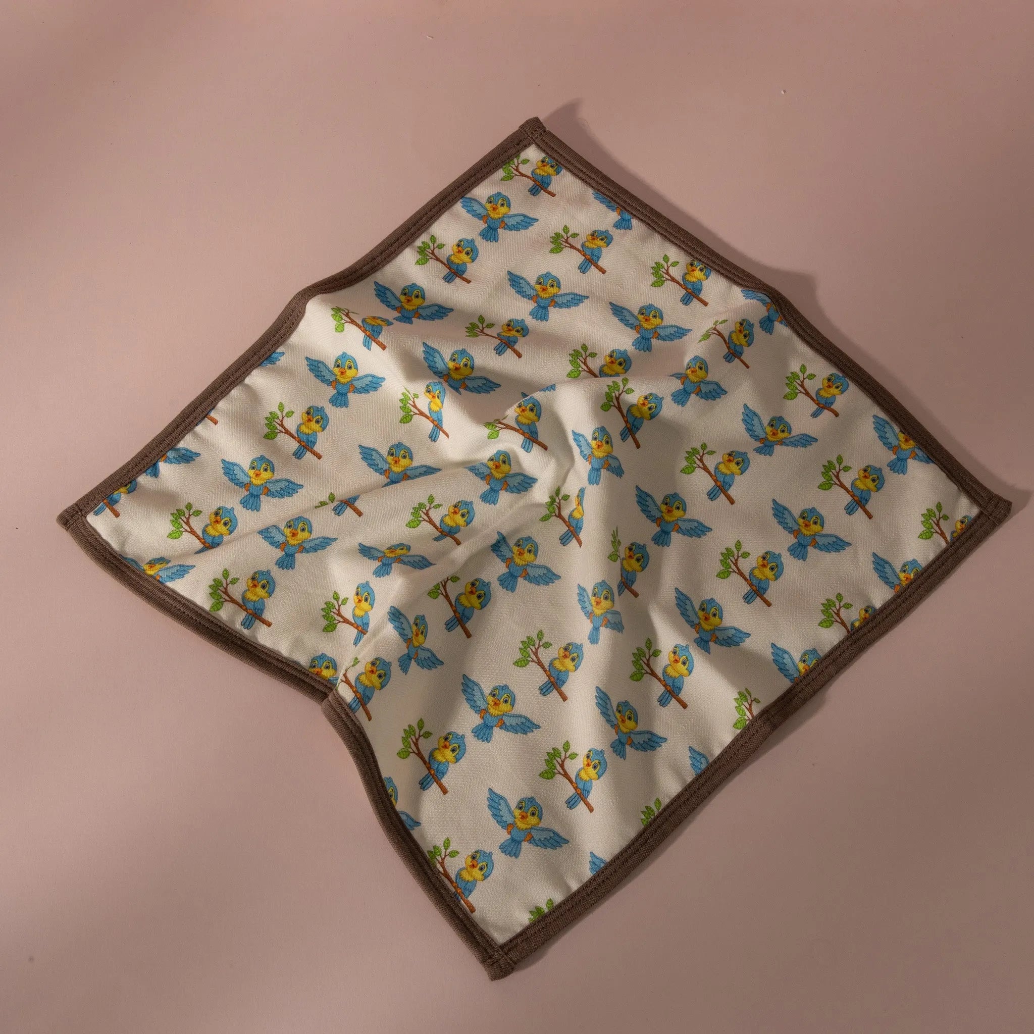 Chirpy Blues Organic Bamboo Terry Face Towel