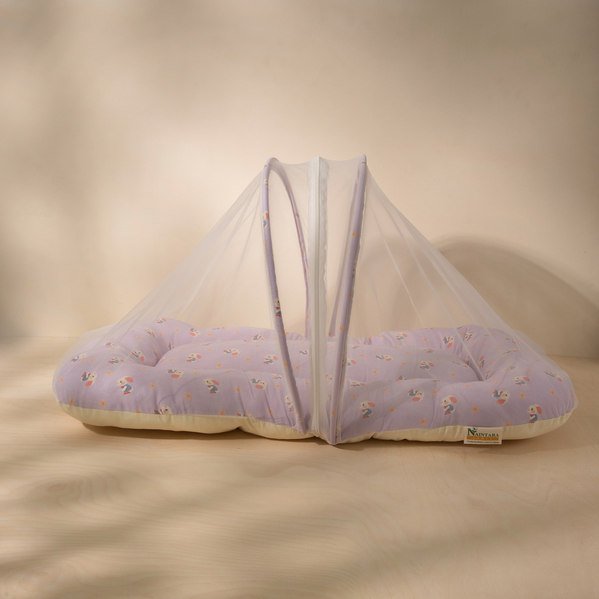 Lilac Bunny Tales Newborn Organic Mosquito Bag Set