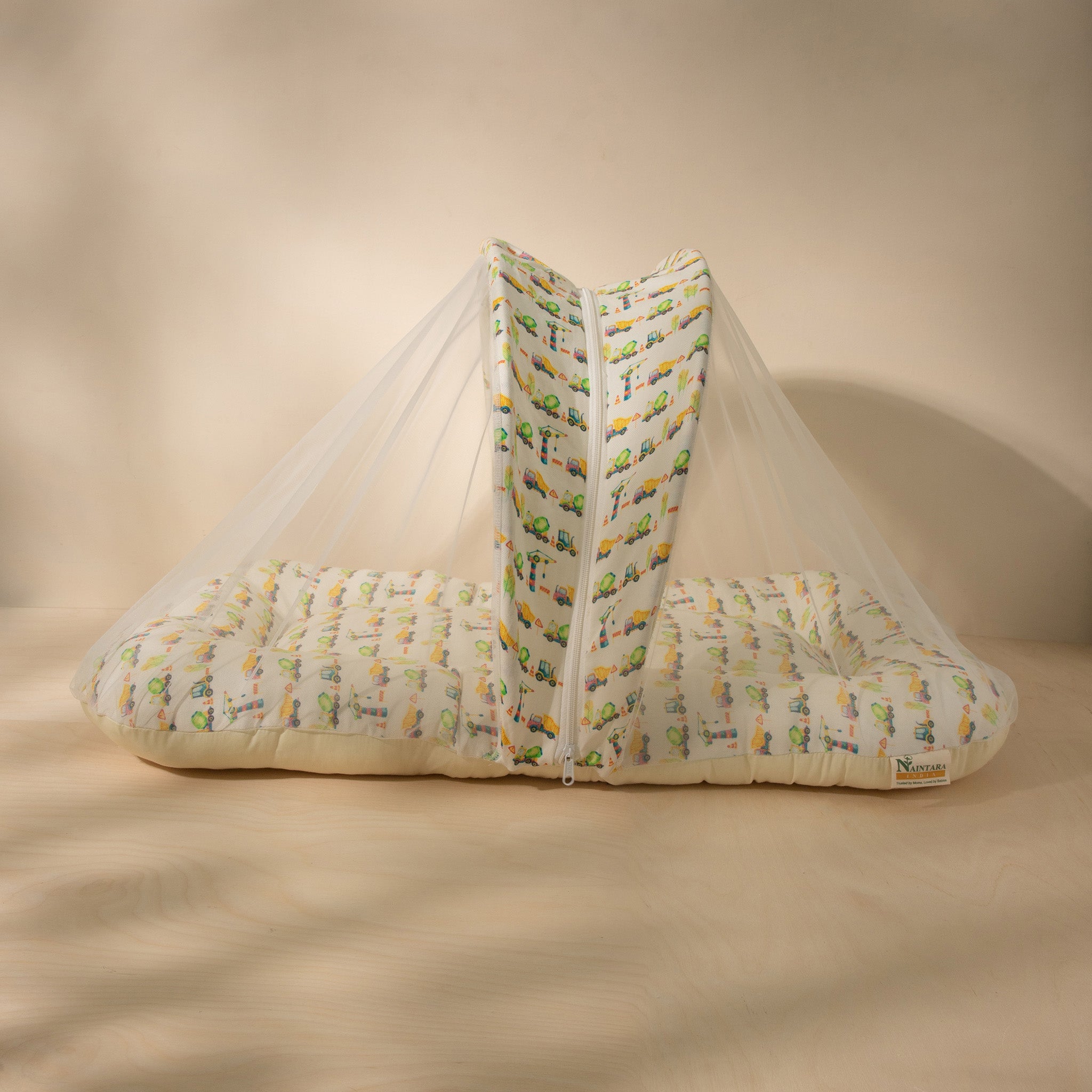 Tiny Truck Tales Newborn Organic Mosquito Bag Set