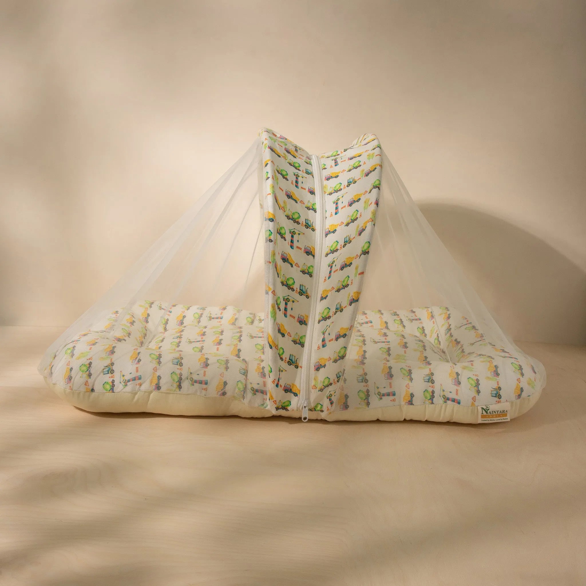 Tiny Truck Tales Newborn Organic Mosquito Bag Set