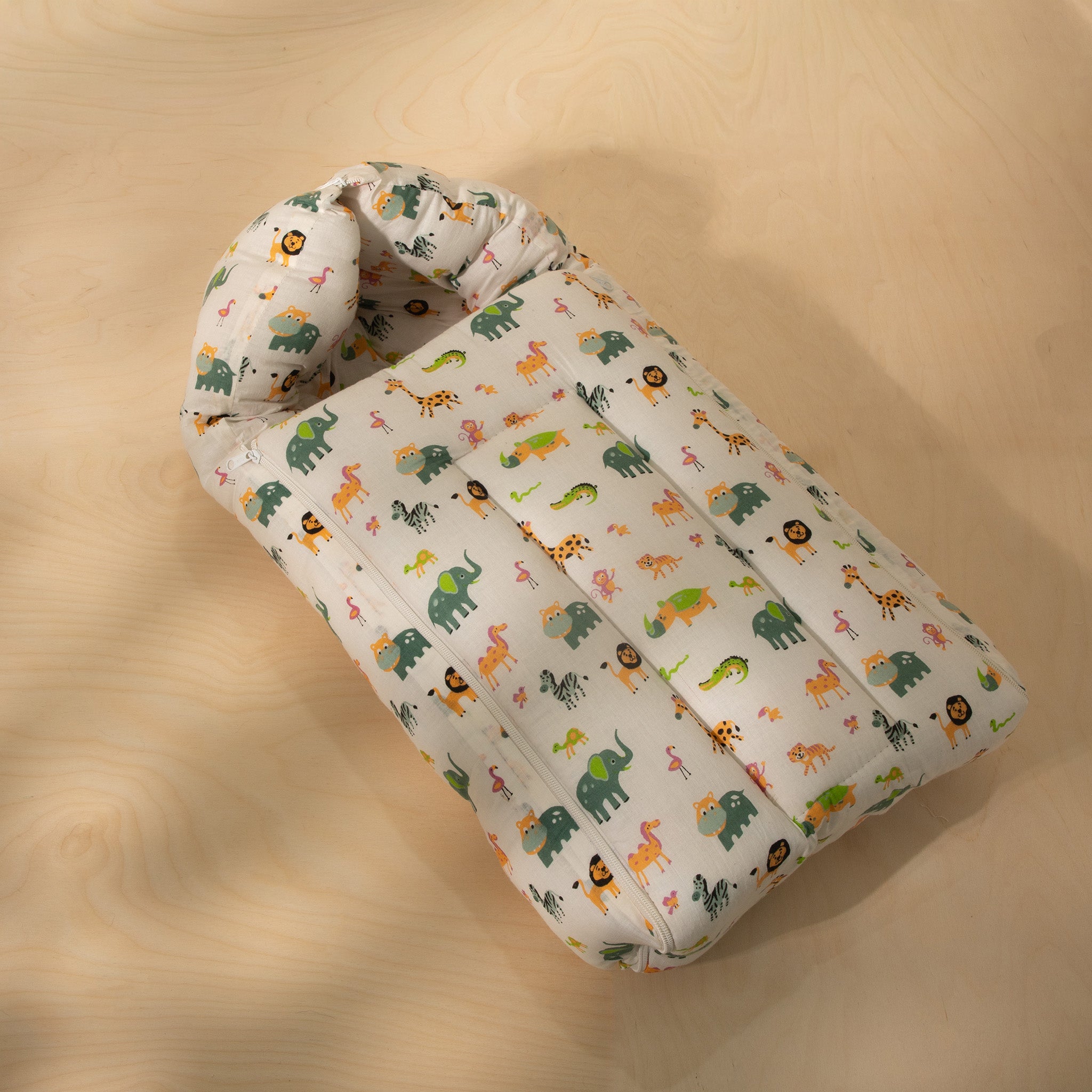 Animal Print Baby Sleeping Bag – Organic Cotton Bedding for Baby Bed Time