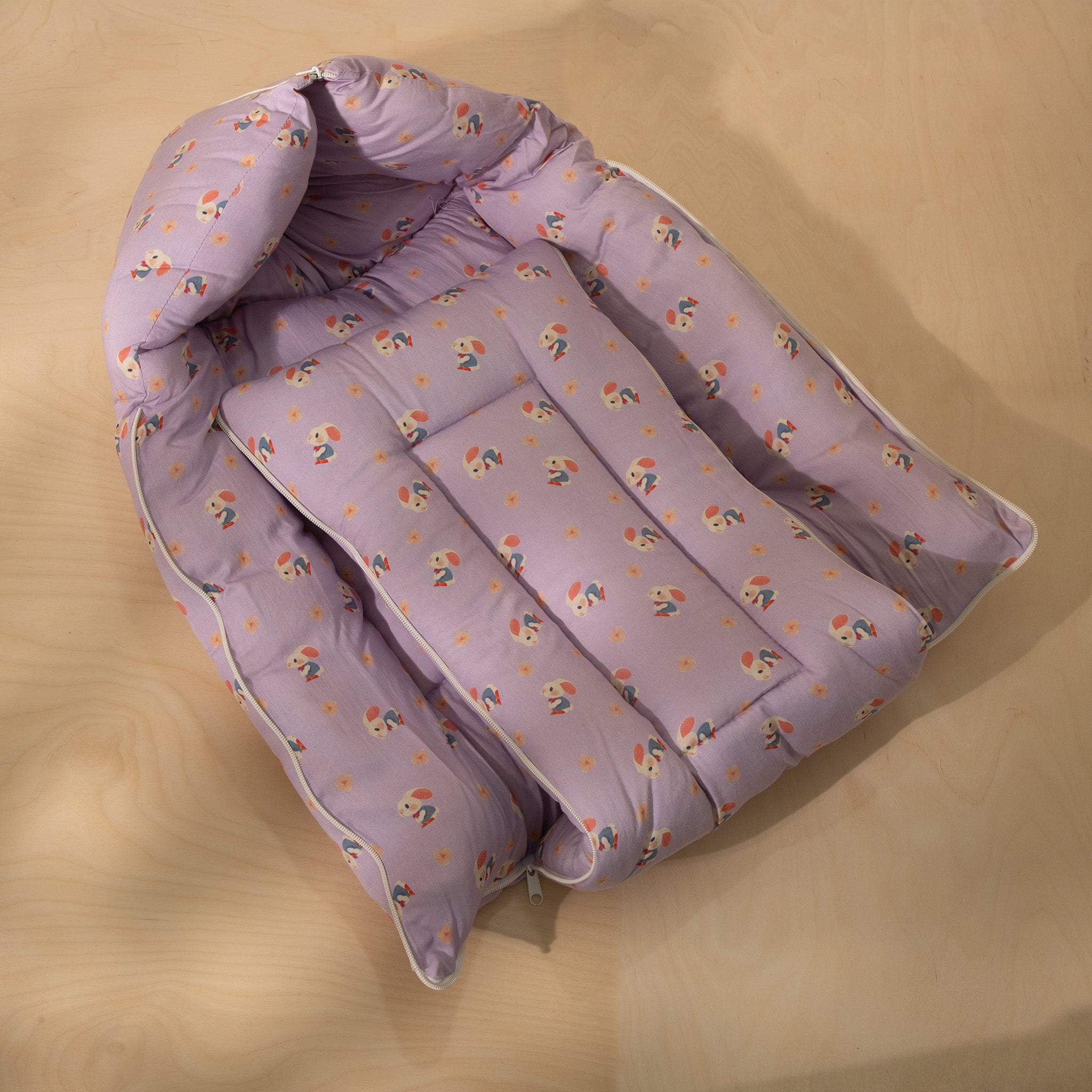 Cute Animal Print Organic Cotton Baby Sleeping Bag for Comfortable Bedtime