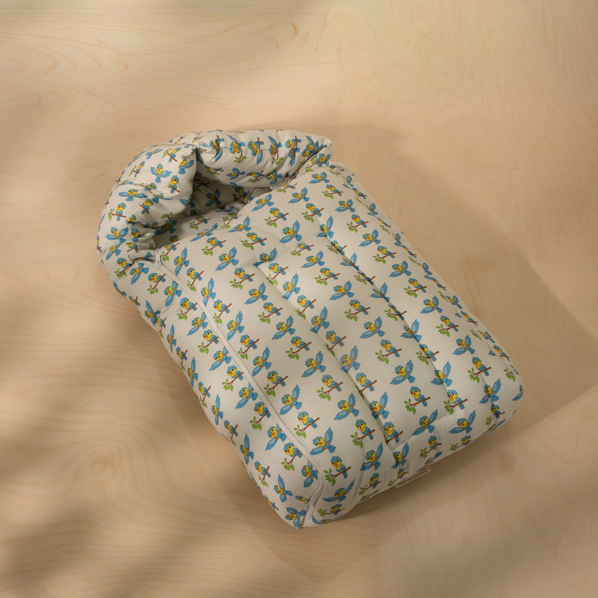 Baby Sleeping Bag with Organic Bird Print – Ideal for Baby's Bedtime Comfort