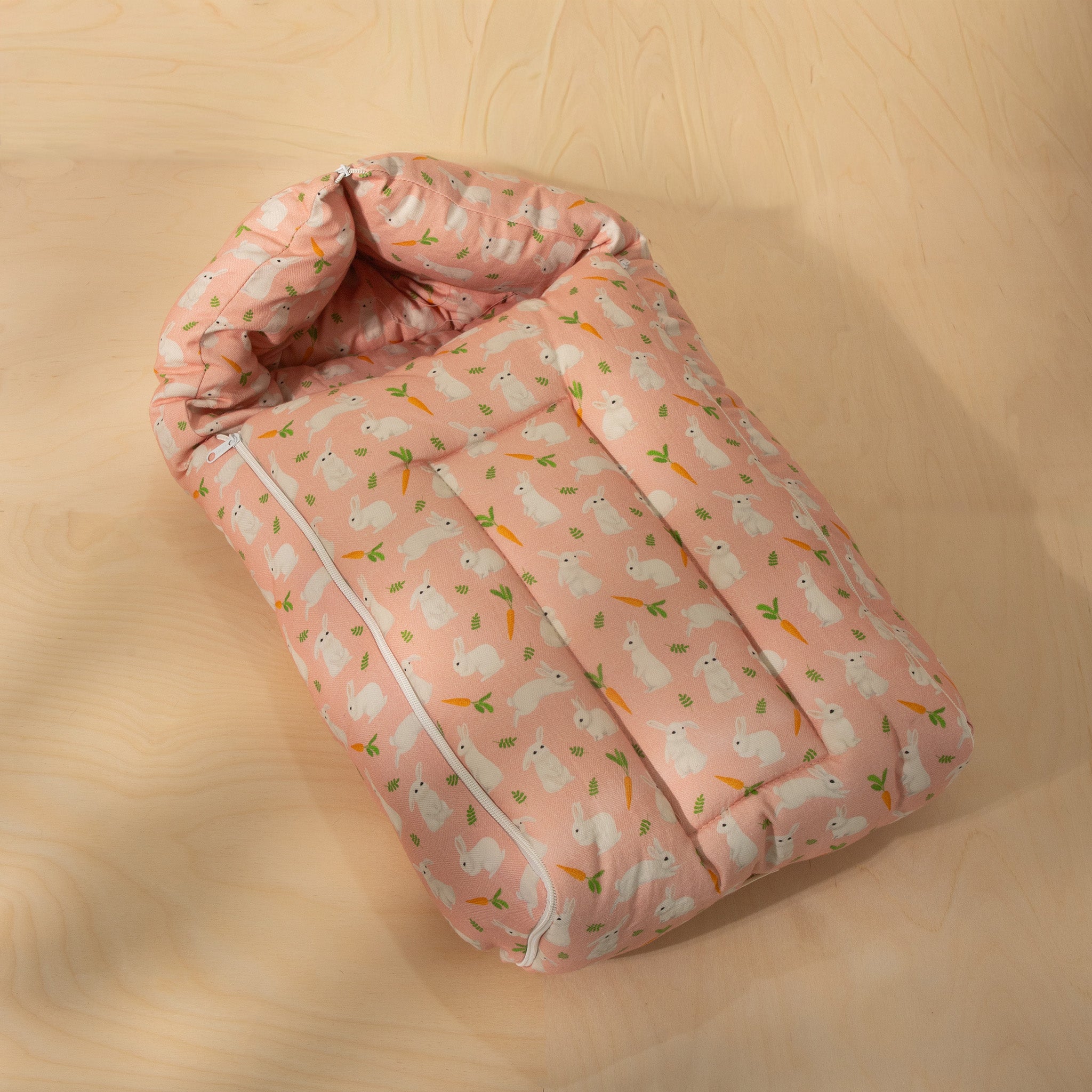 Organic Bunny Print Baby Sleeping Bag - Ideal for Bedtime Comfort