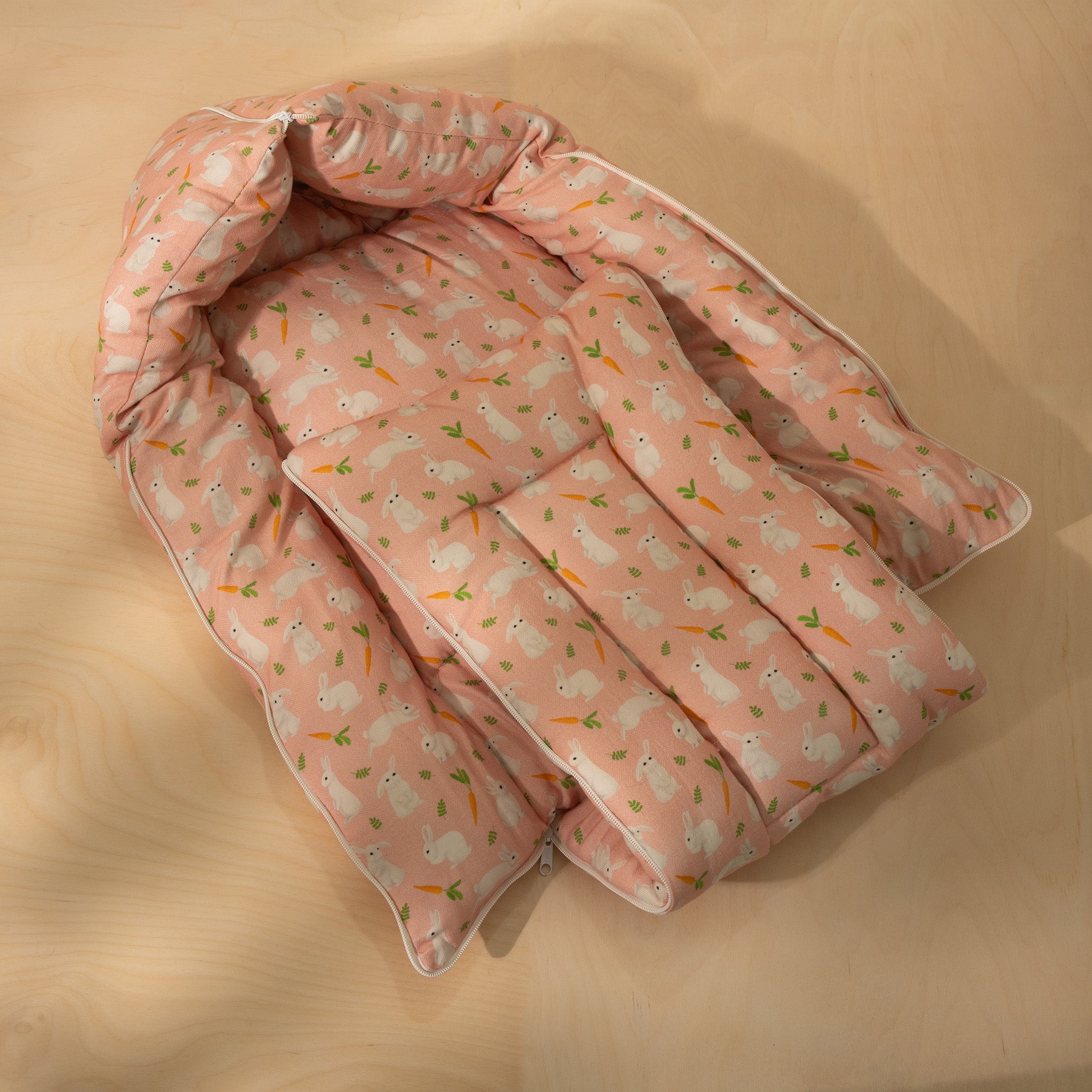 Organic Bunny Print Baby Sleeping Bag - Ideal for Bedtime Comfort