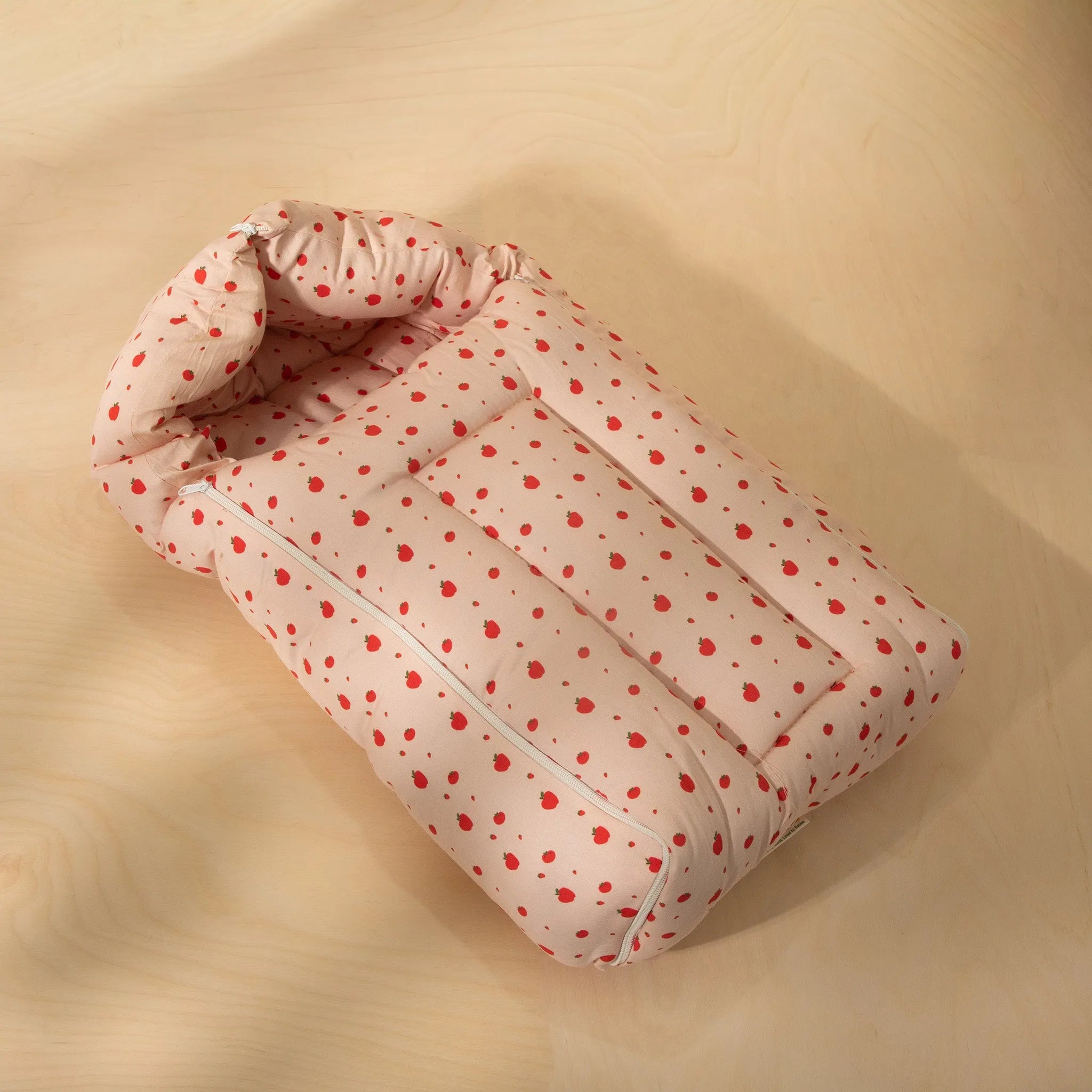 Organic Cotton Baby Sleeping Bag - Strawberry
