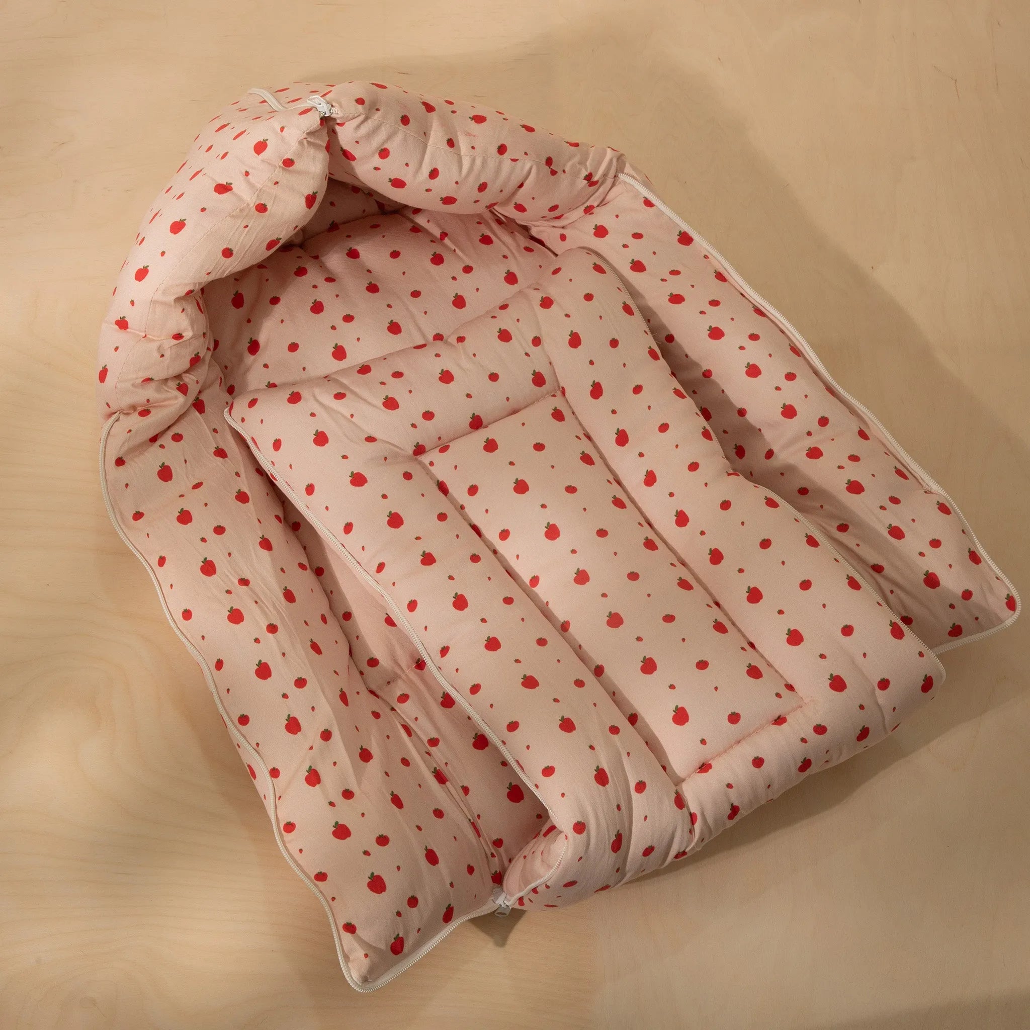 Organic Cotton Baby Sleeping Bag - Strawberry