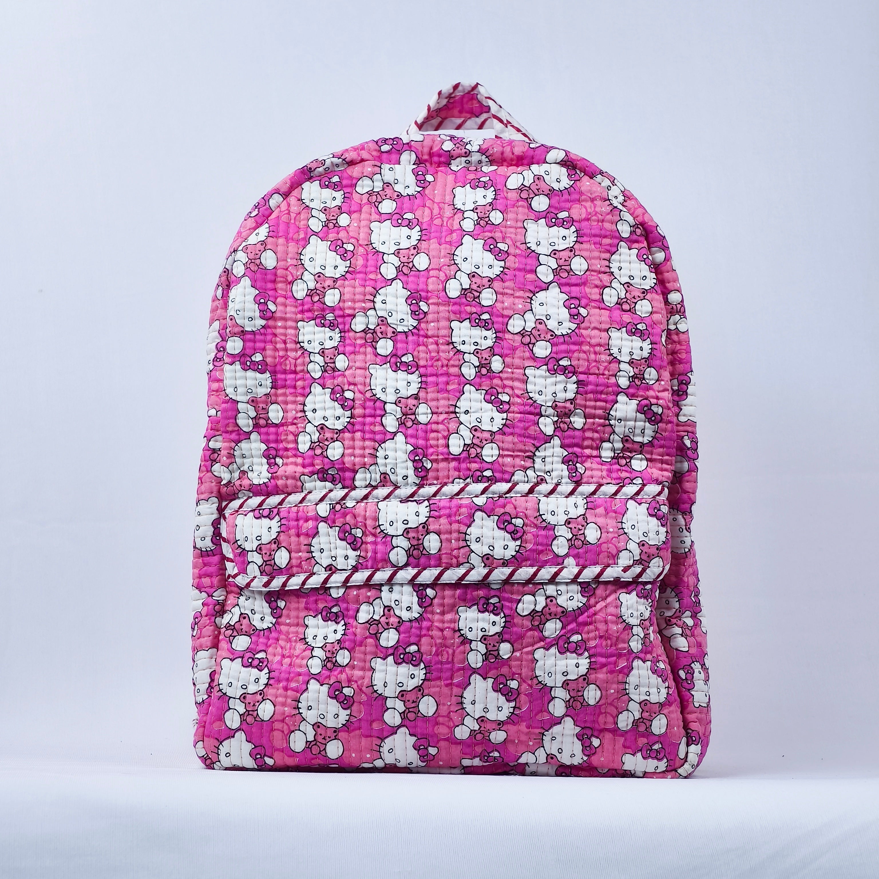 Pretty Kitty Kids Quilted Backpack – Cotton Waffle