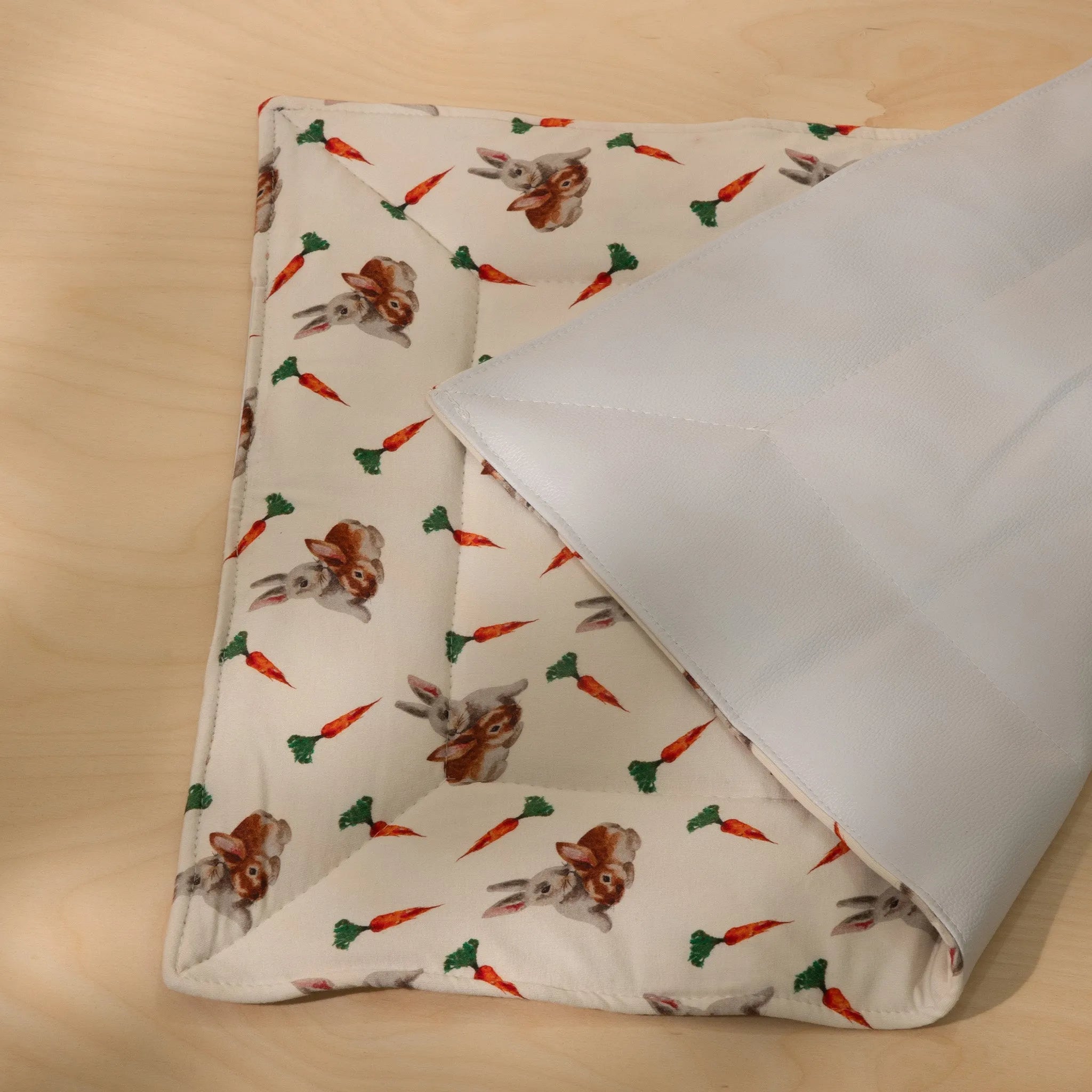 Organic Triple Layer Diaper Changing Mat with Bunny Print