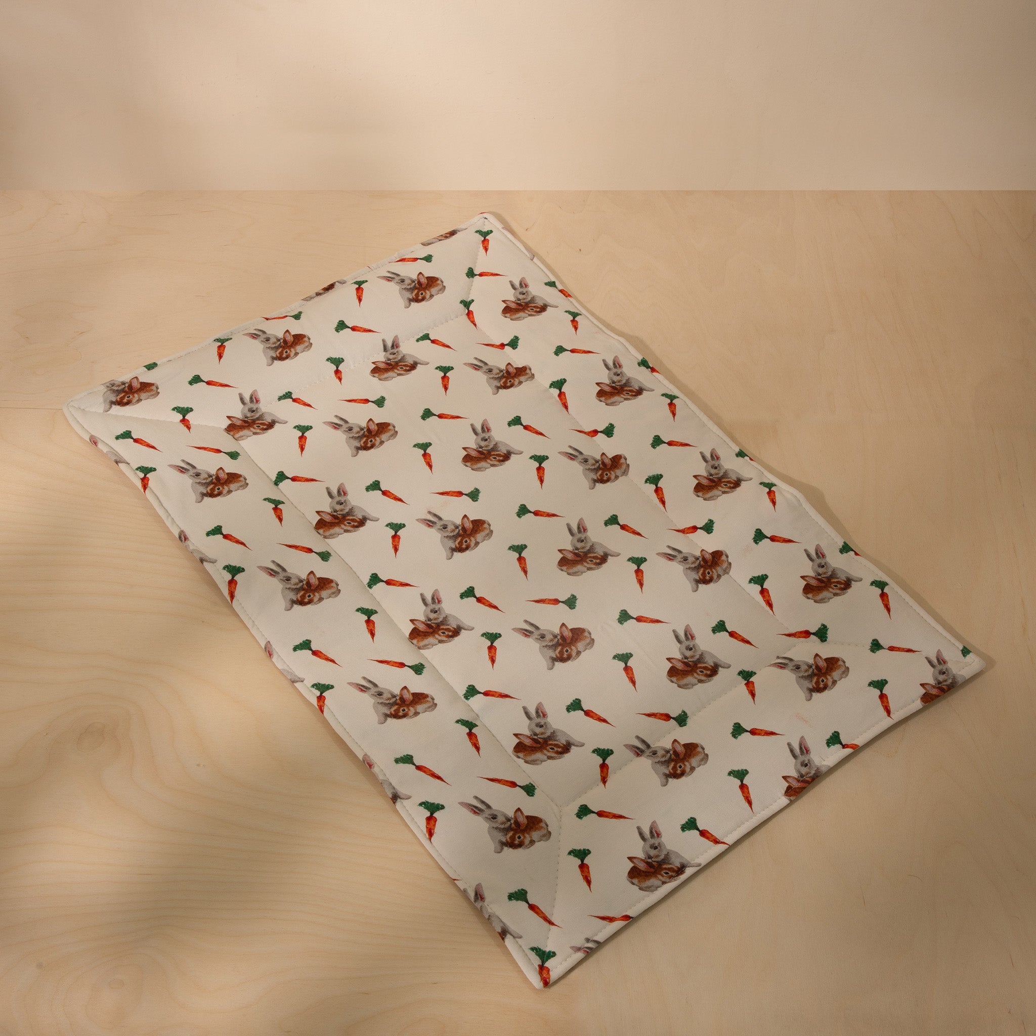 Organic Triple Layer Diaper Changing Mat with Bunny Print