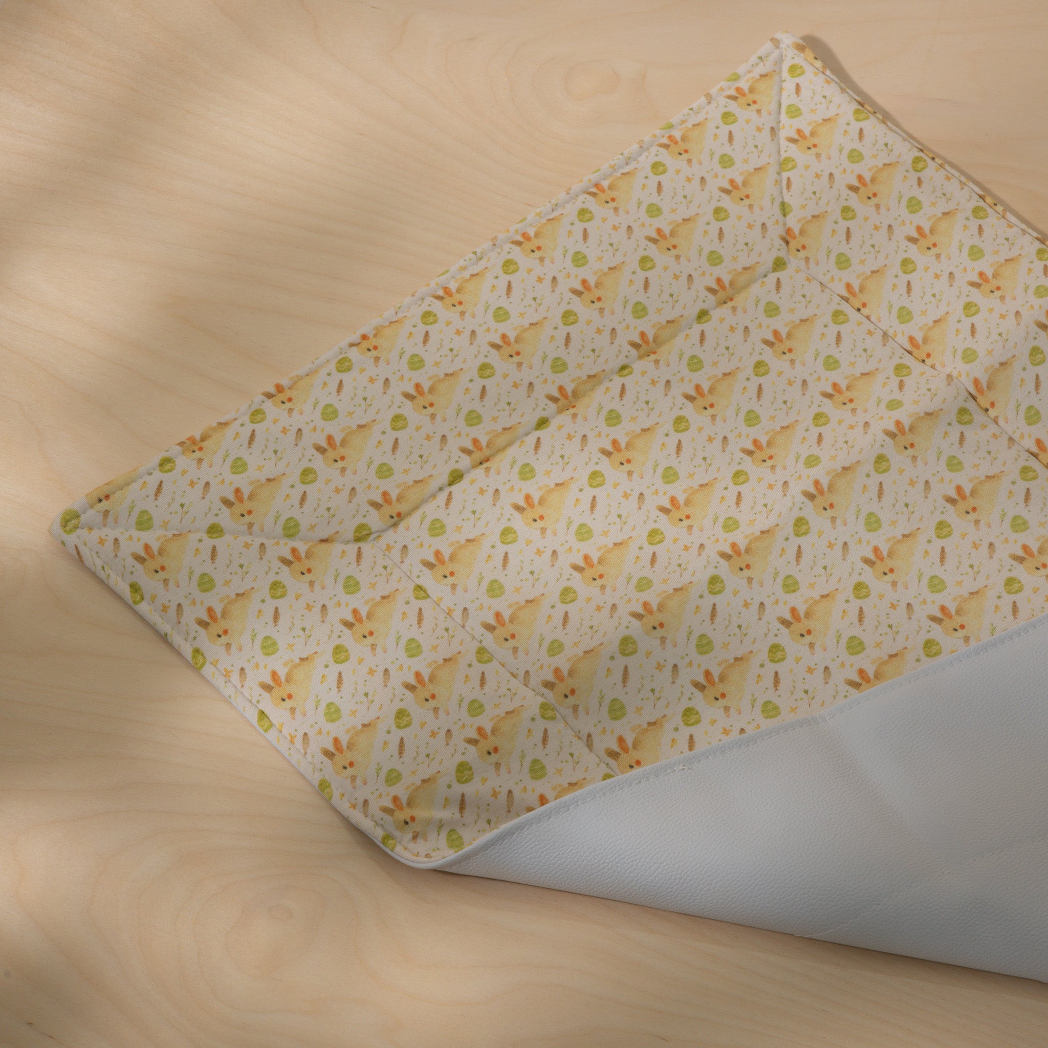 Organic Triple Layer Diaper Changing Mat with Bunny Print