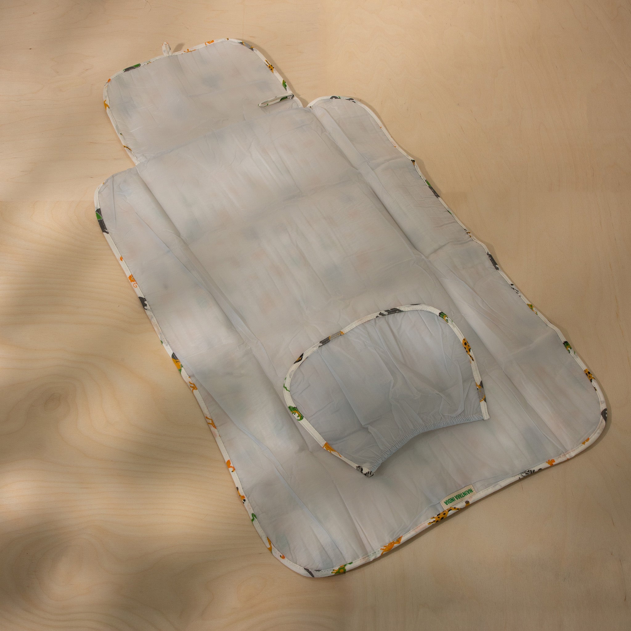 Travel-Friendly Diaper Changing Mat with Animal Print – Compact, Soft Cotton, Easy-to-Clean