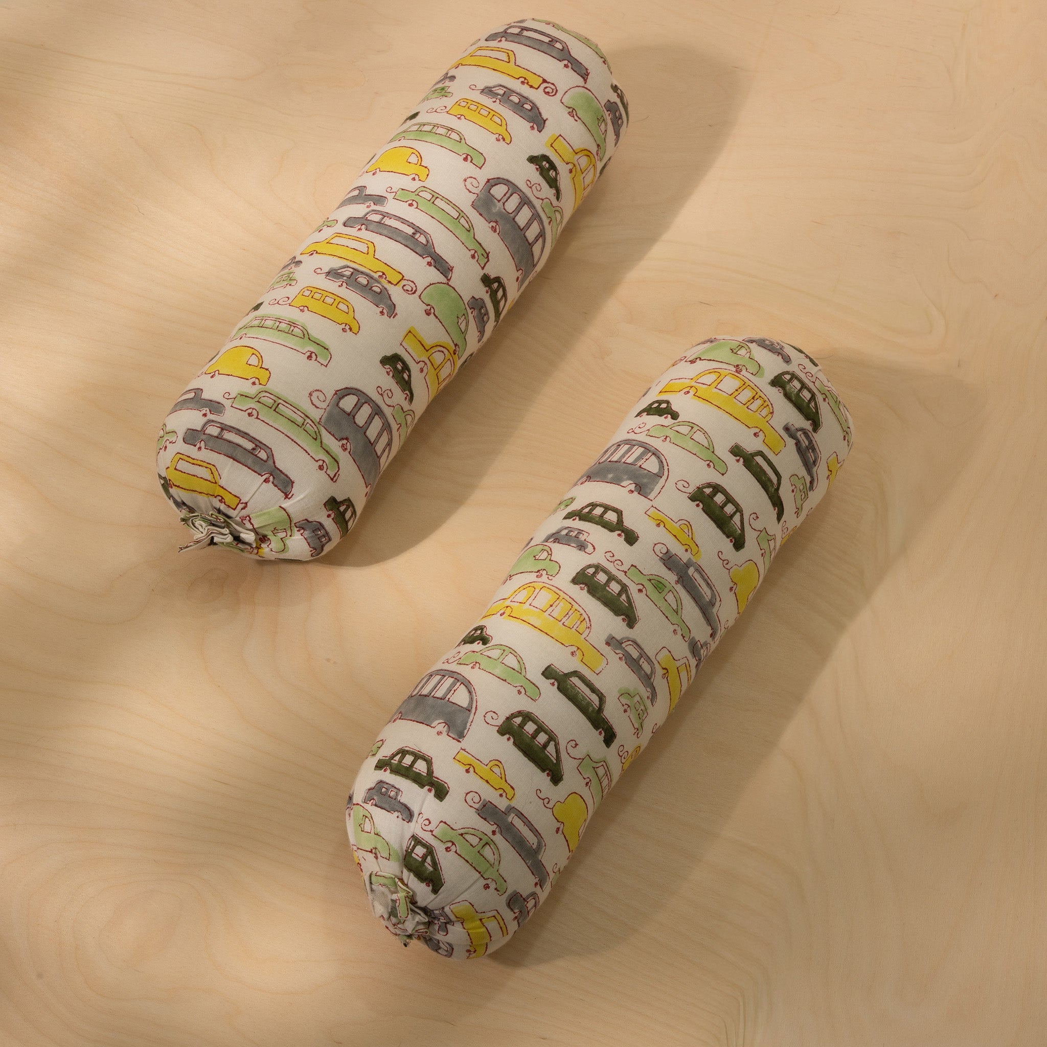 Cars Handblock  Baby Bedding Set with Pillow & Bolsters