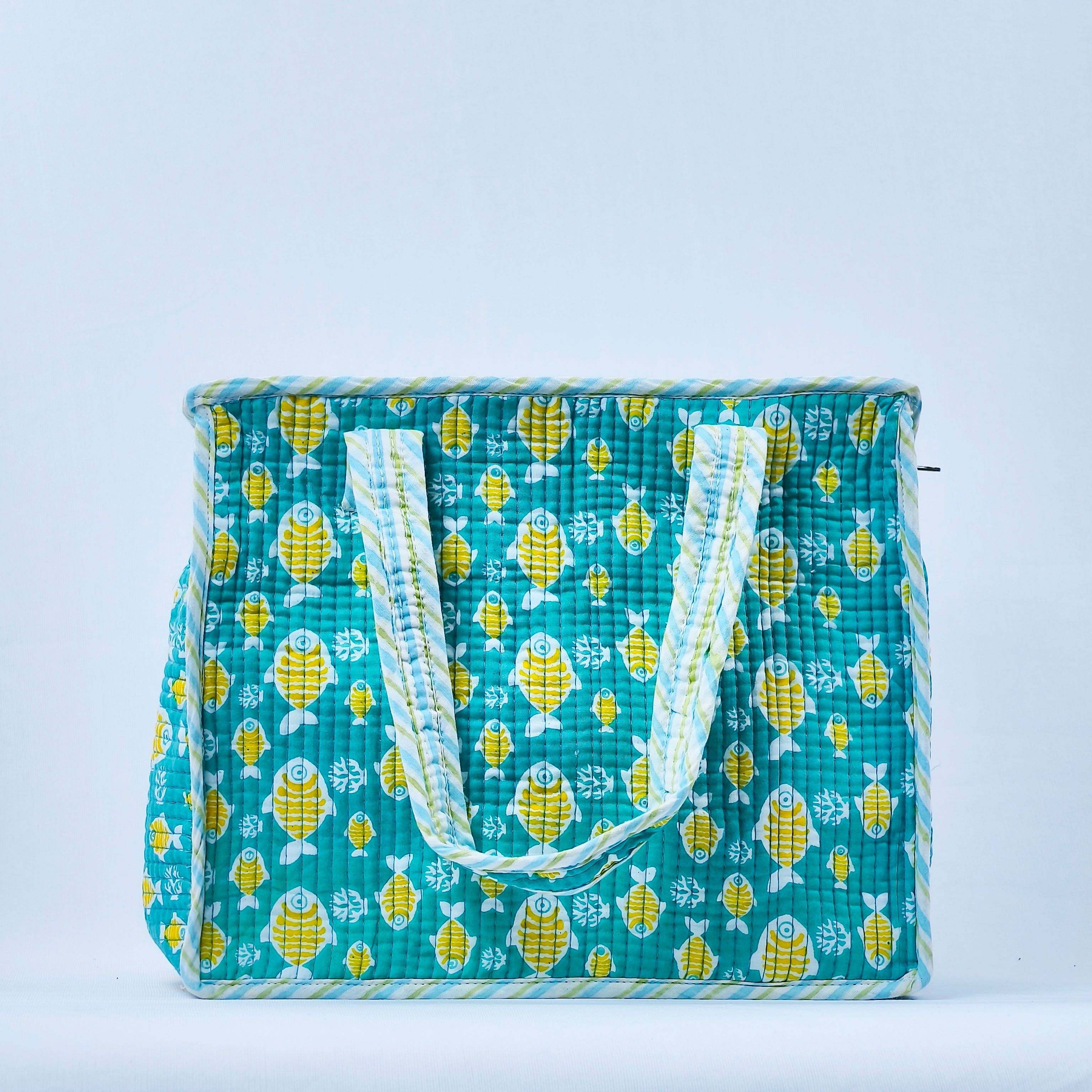 Deer Print Handblock Cotton Baby Towel – Soft & Quick Dry