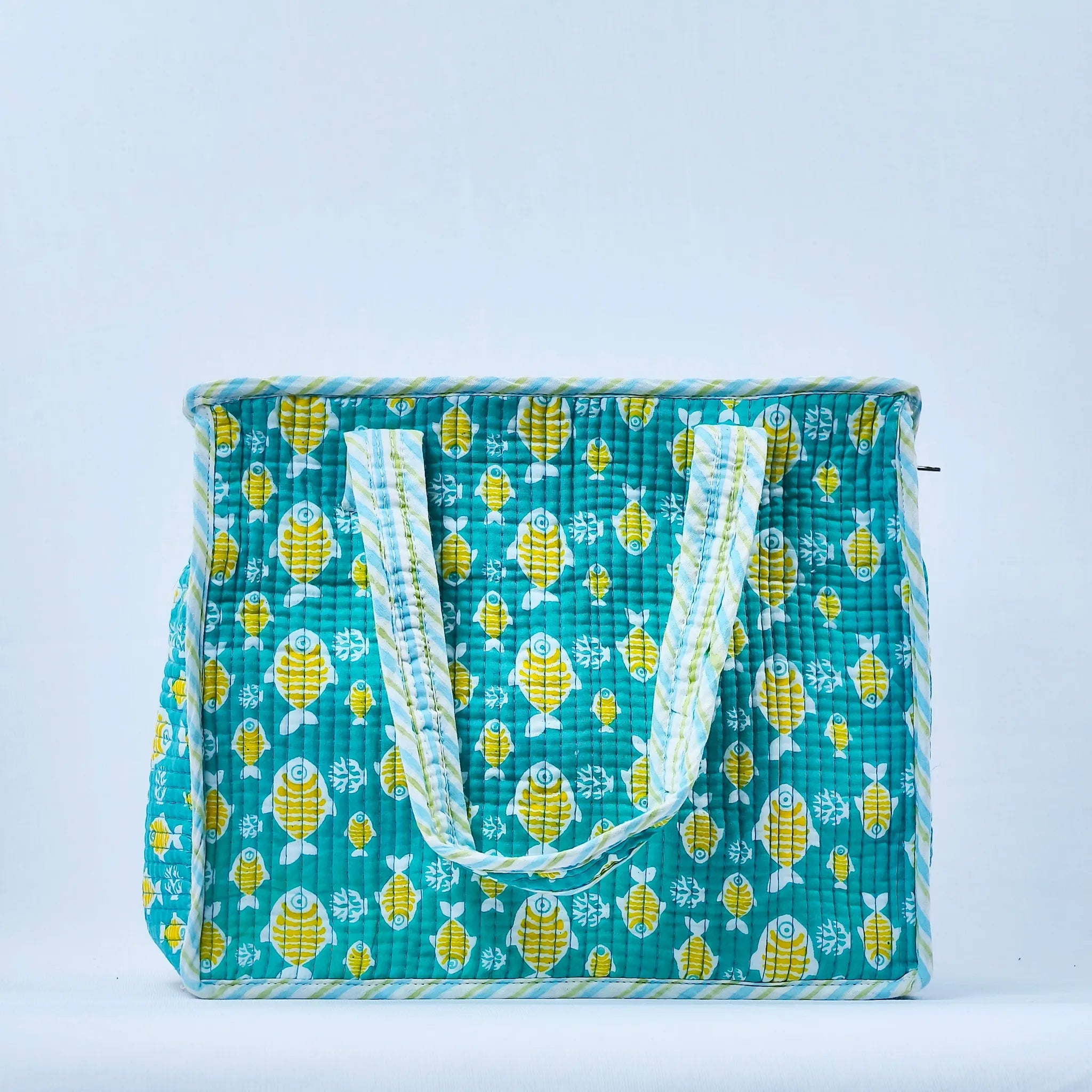 Sunny Fish KidsQuilted Tote Bag – Cotton Waffle