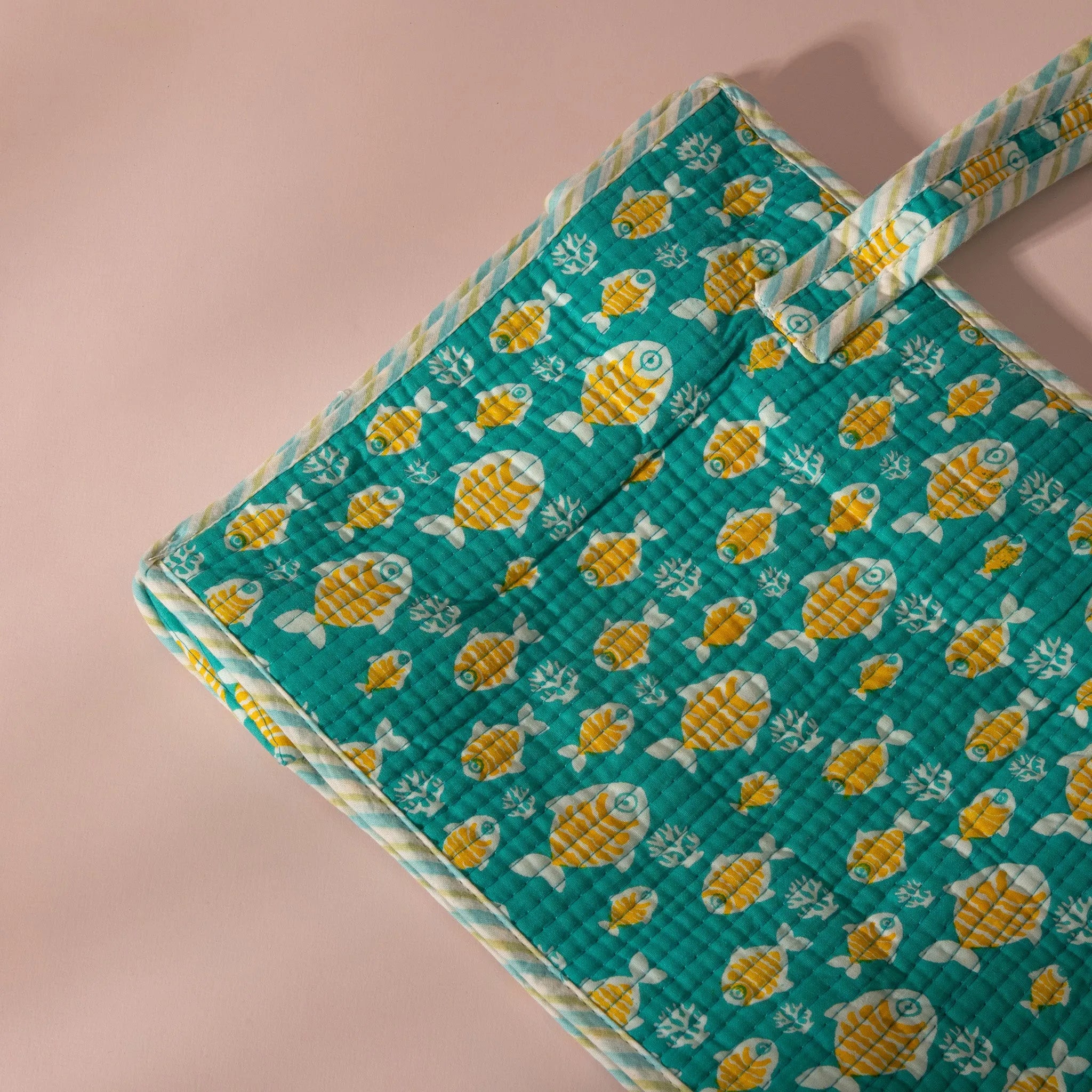 Sunny Fish KidsQuilted Tote Bag – Cotton Waffle