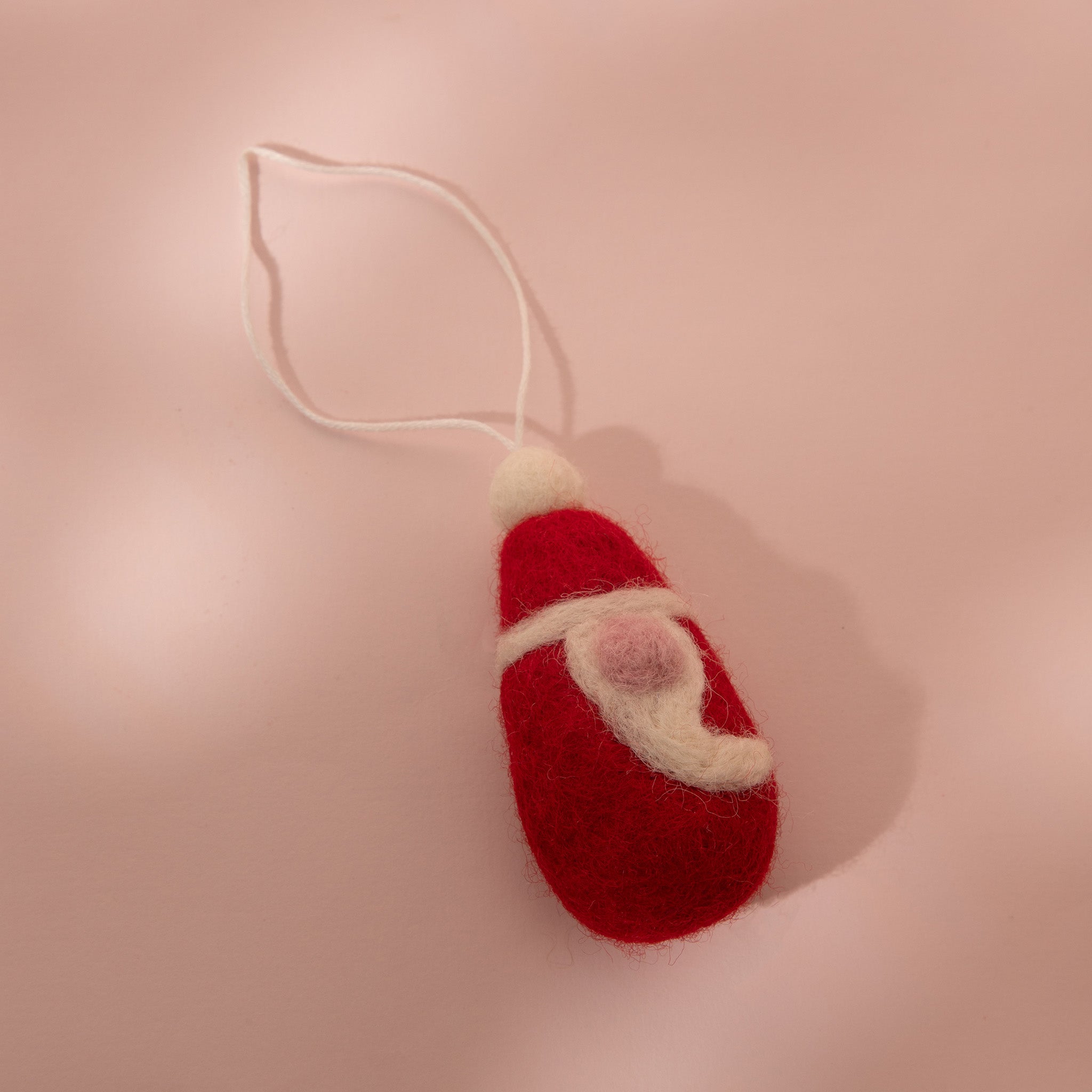Mossy Claus Red Wool Felt Ornament Toy