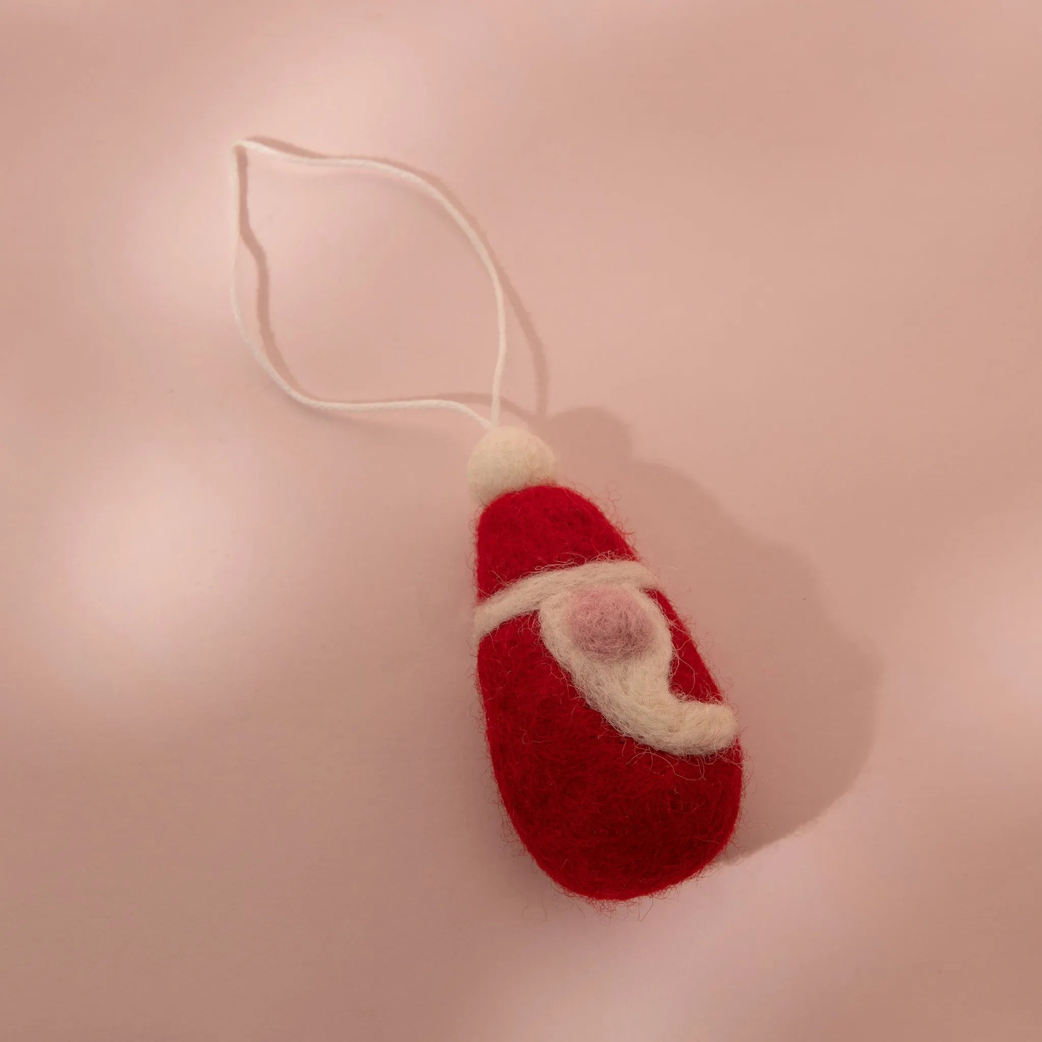 Mossy Claus Red Wool Felt Ornament Toy