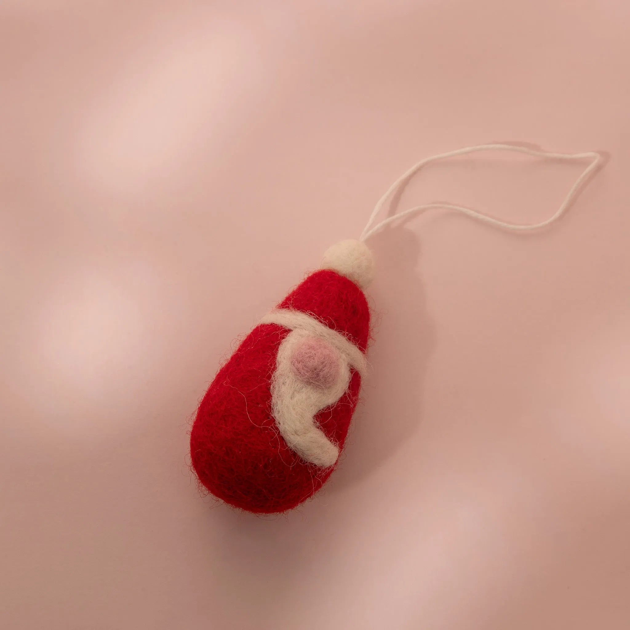 Mossy Claus Red Wool Felt Ornament Toy