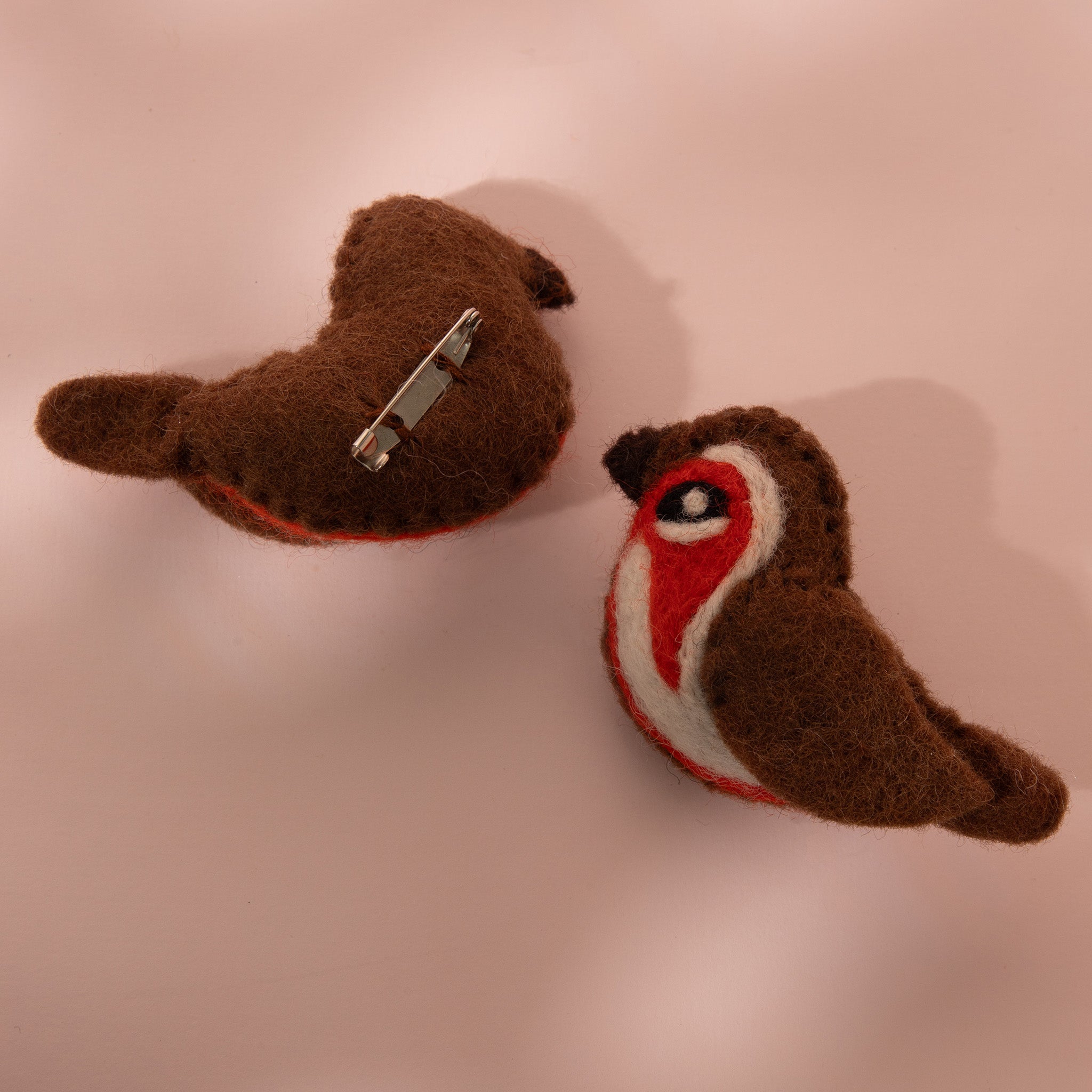 Felt Bird Brooch Set