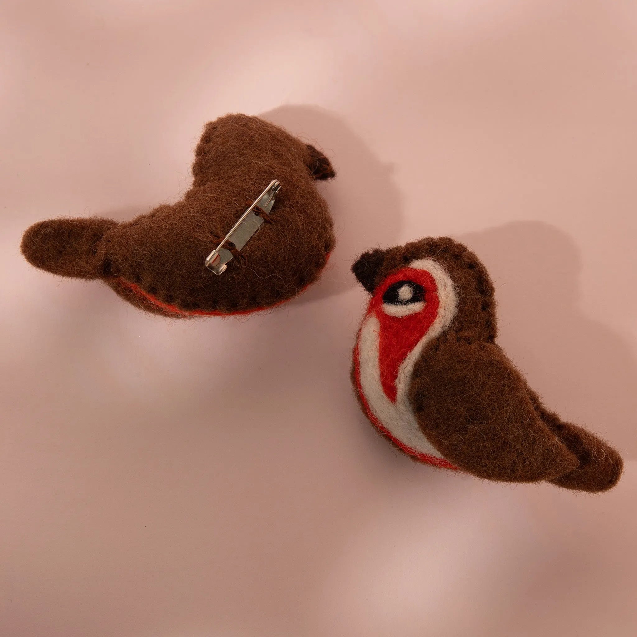 Felt Bird Brooch Set