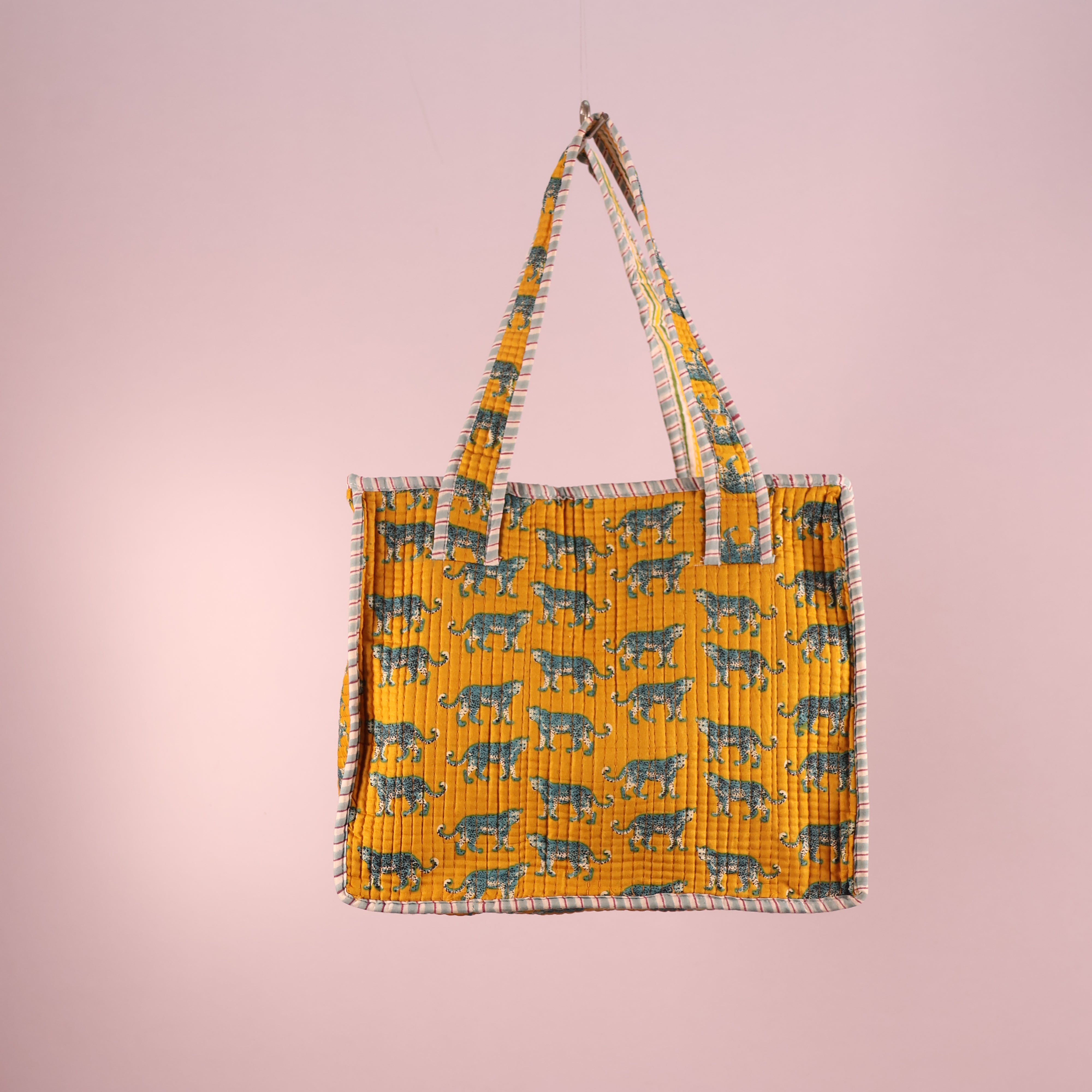 Jungle Safari Designer Quilted Tote Bag