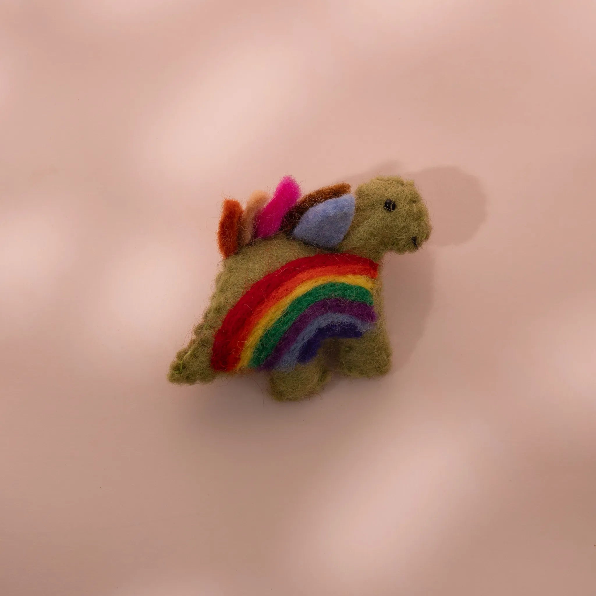 Handmade Felt Dinosaur Brooch