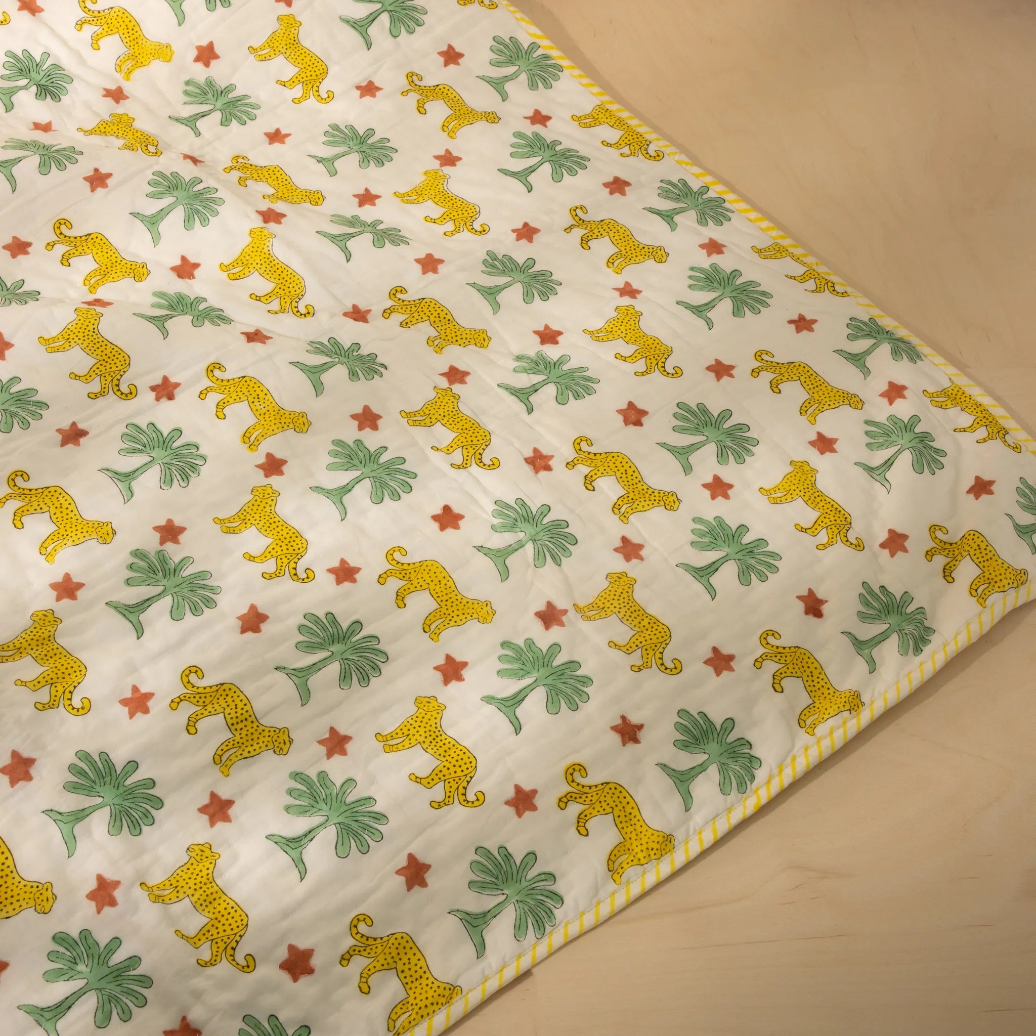 Safari Print Reversible Muslin Cotton Quilt for Kids