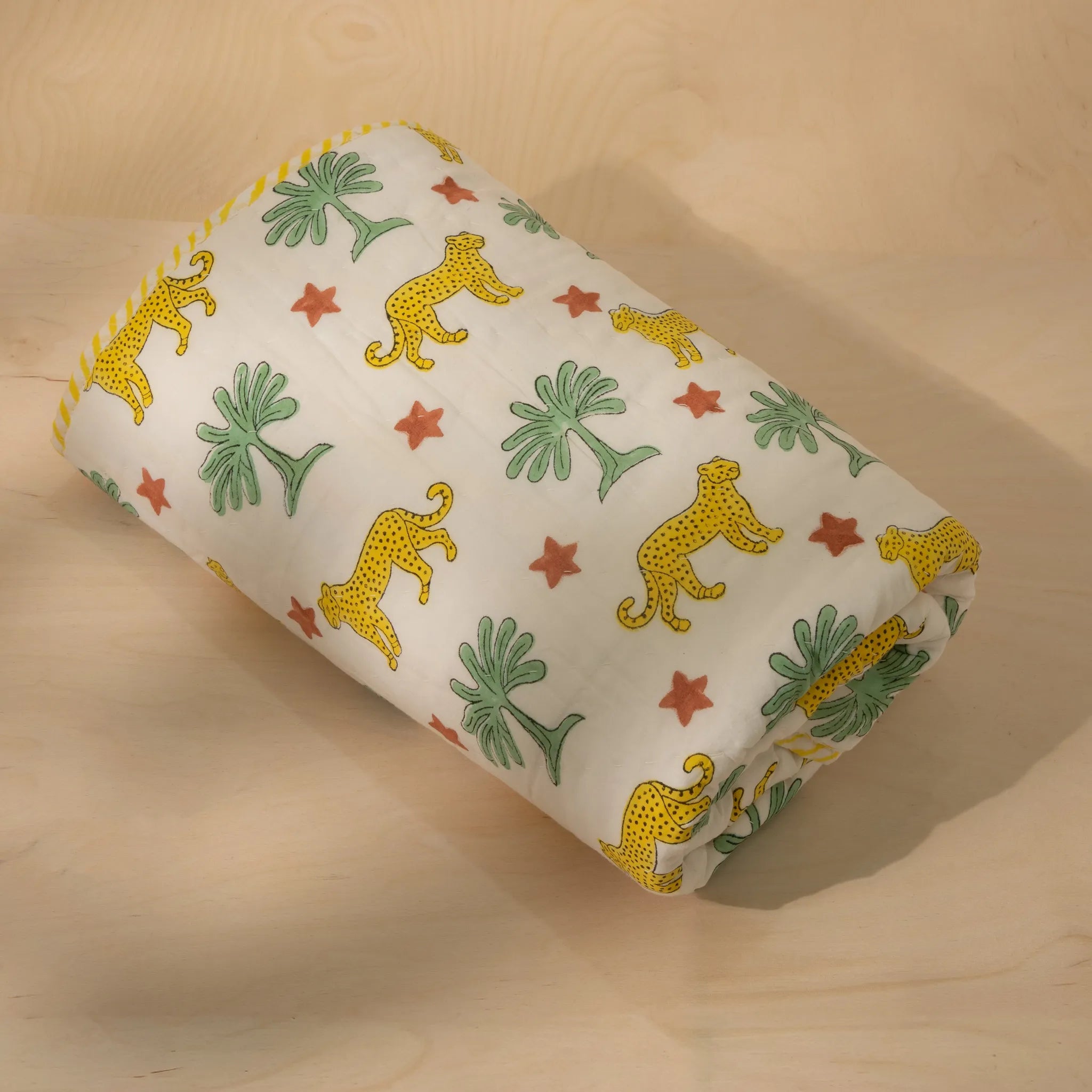 Safari Print Reversible Muslin Cotton Quilt for Kids