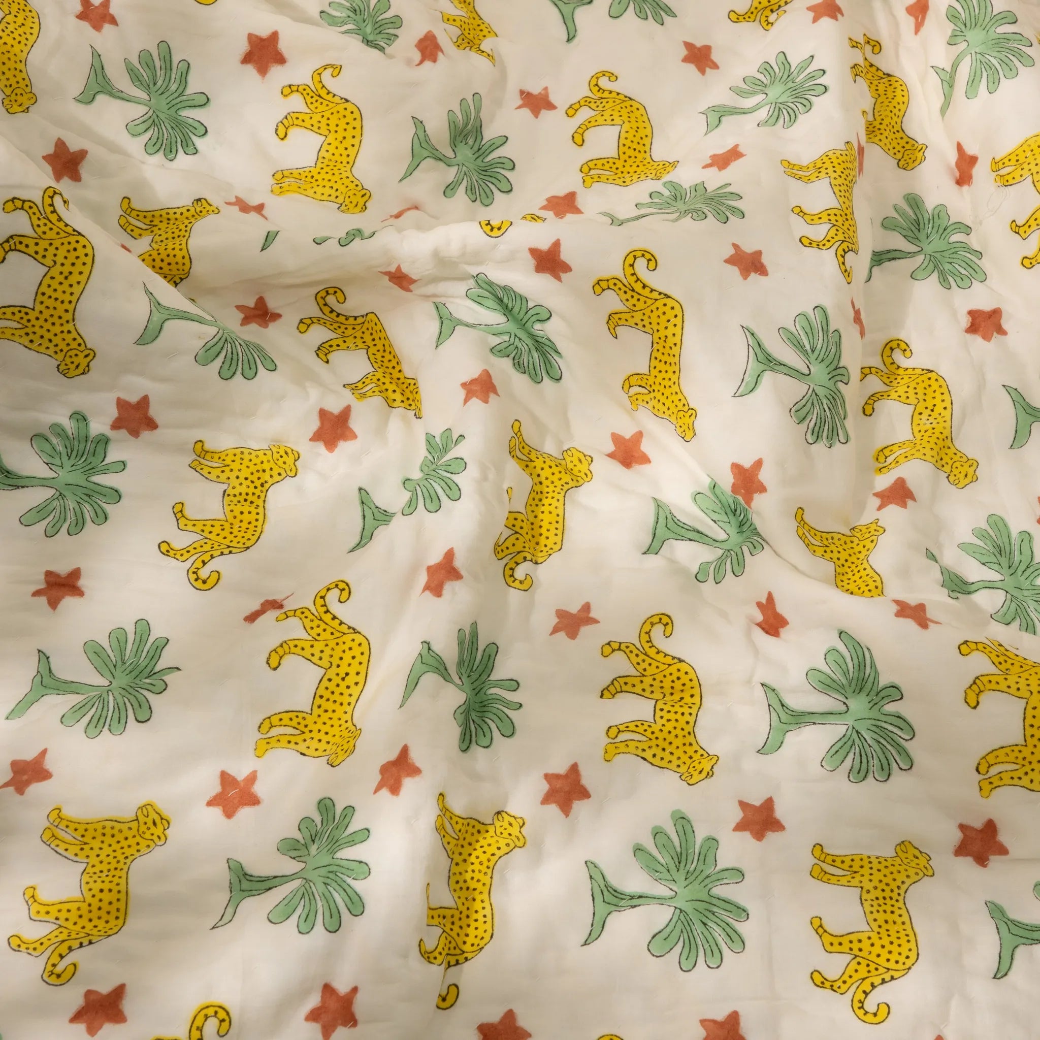 Safari Print Reversible Muslin Cotton Quilt for Kids