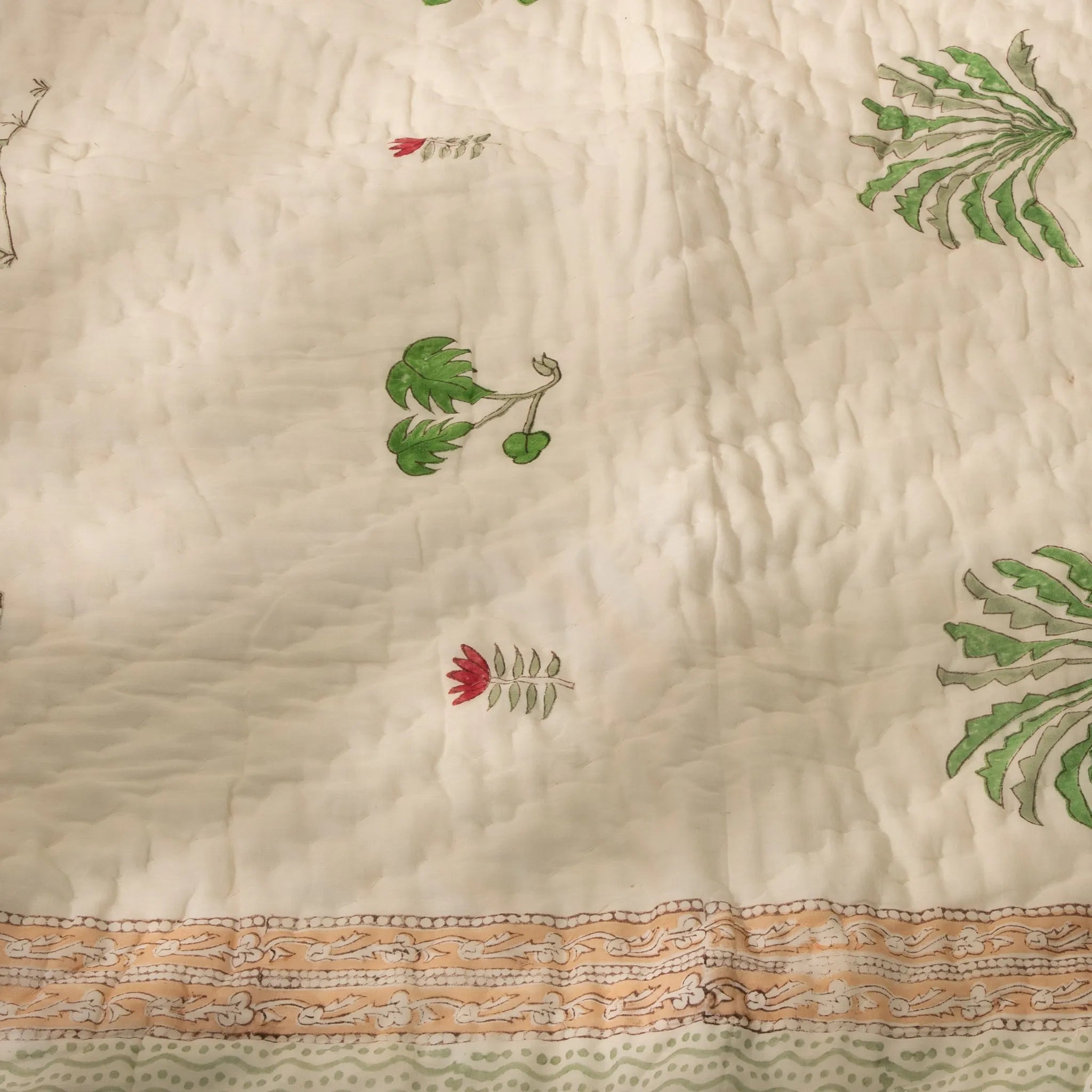 Jungle Palm Reversible Muslin Cotton Quilt for Kids