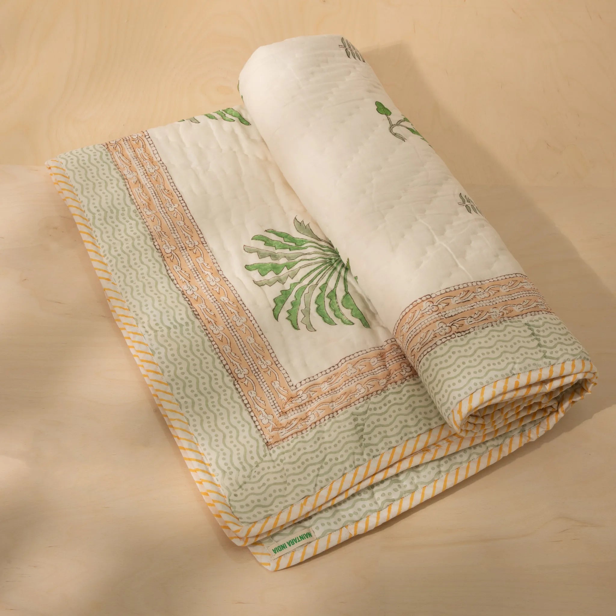 Jungle Palm Reversible Muslin Cotton Quilt for Kids