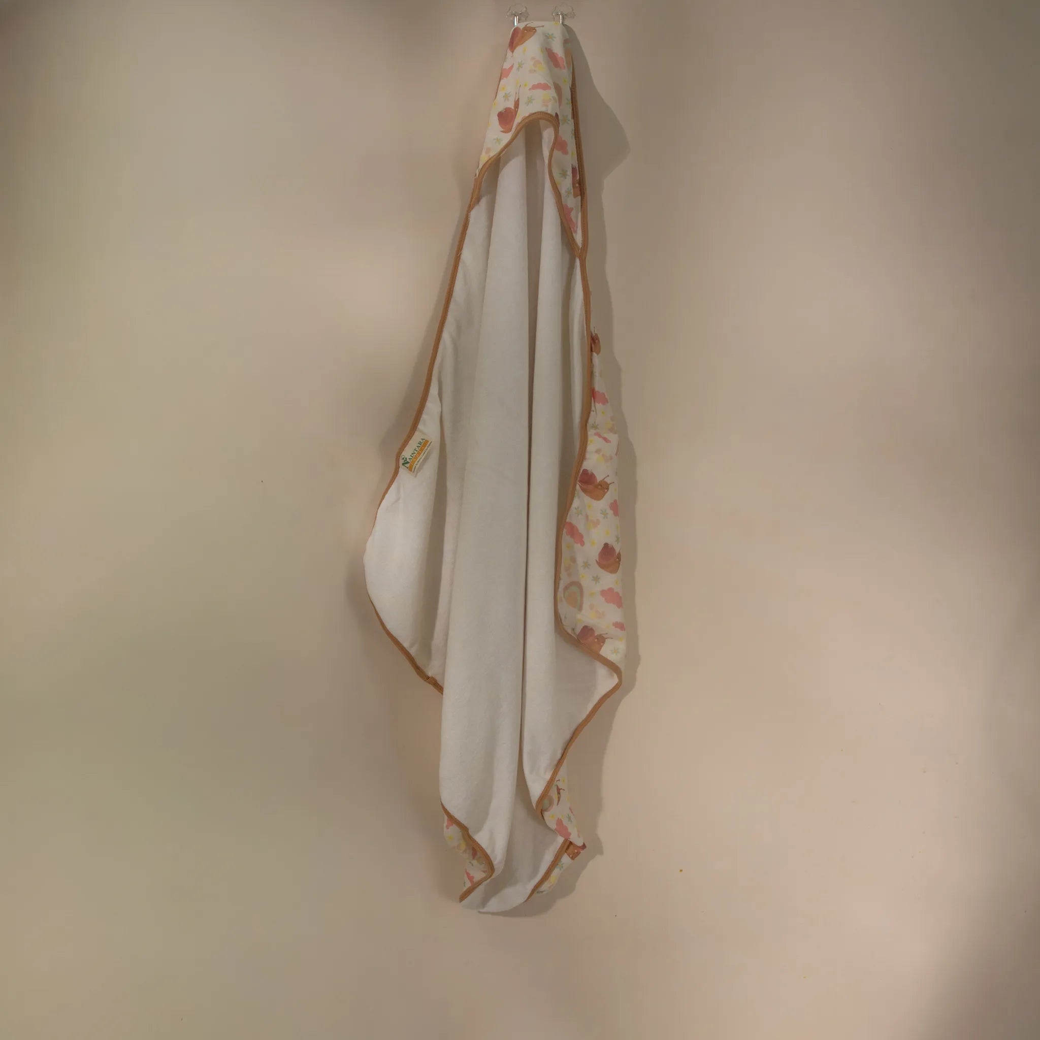 Bamboo Muslin & Terry Hooded towel- Snail bows