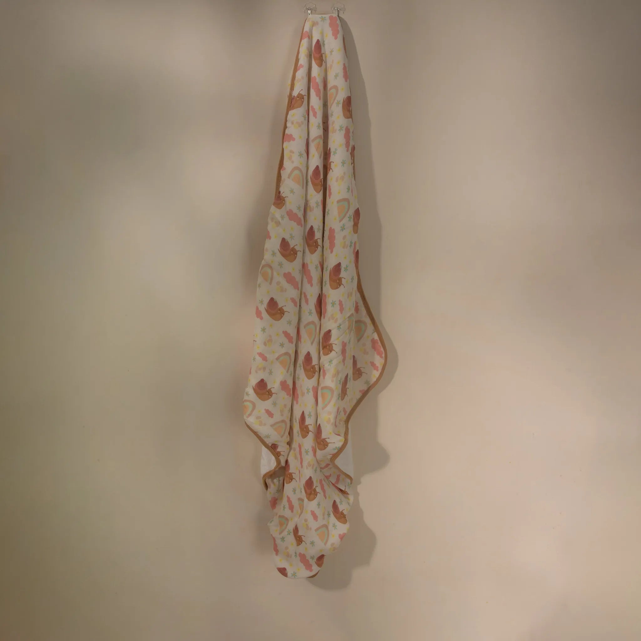 Bamboo Muslin & Terry Hooded towel- Snail bows