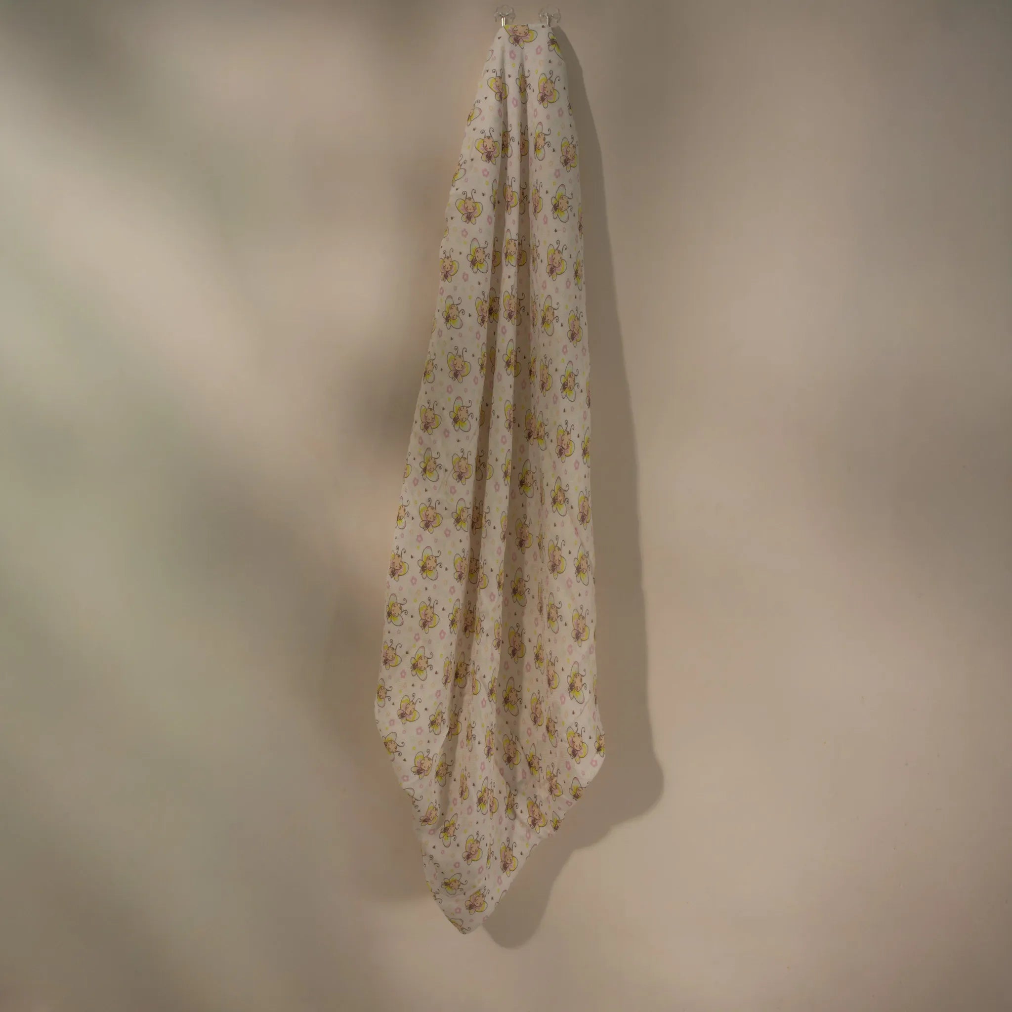 Bamboo Muslin & Terry Hooded towel- Honey Bee Print