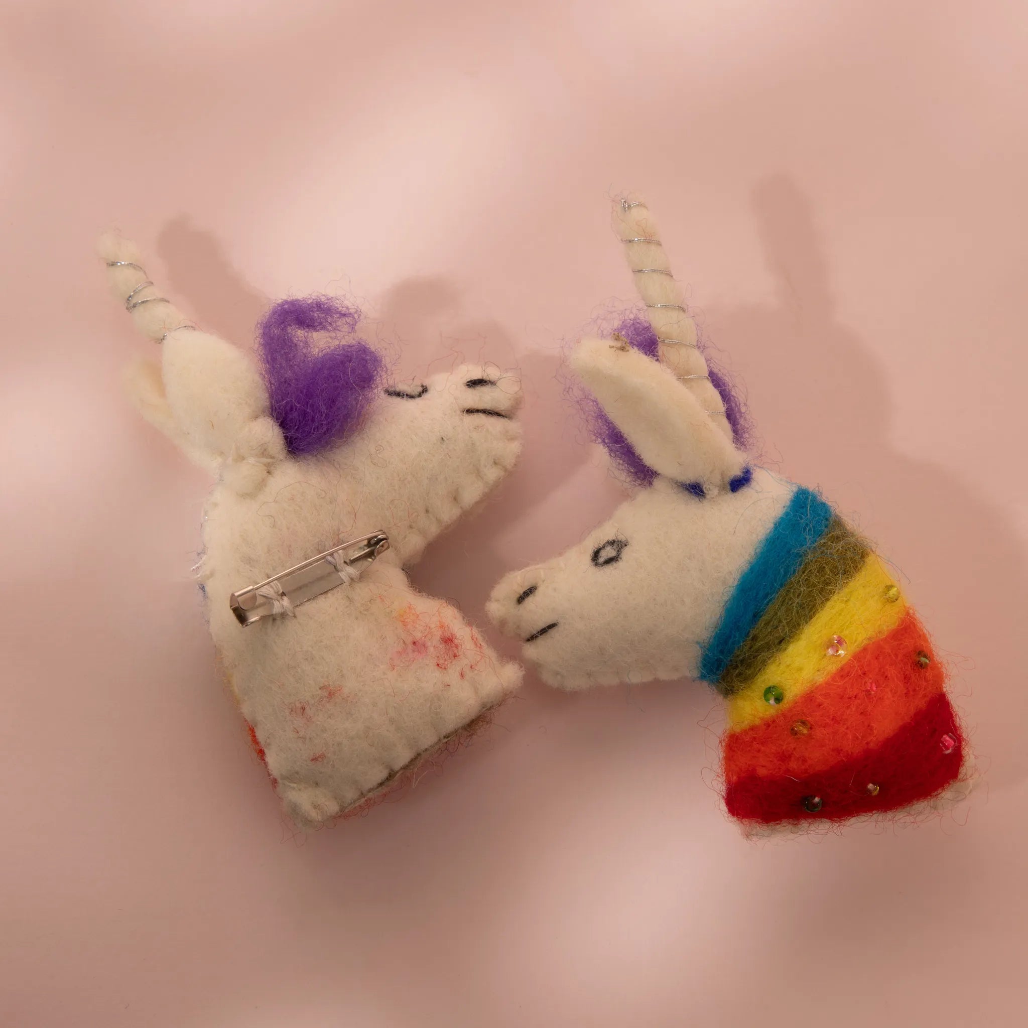 Handmade Felt Unicorn Brooch